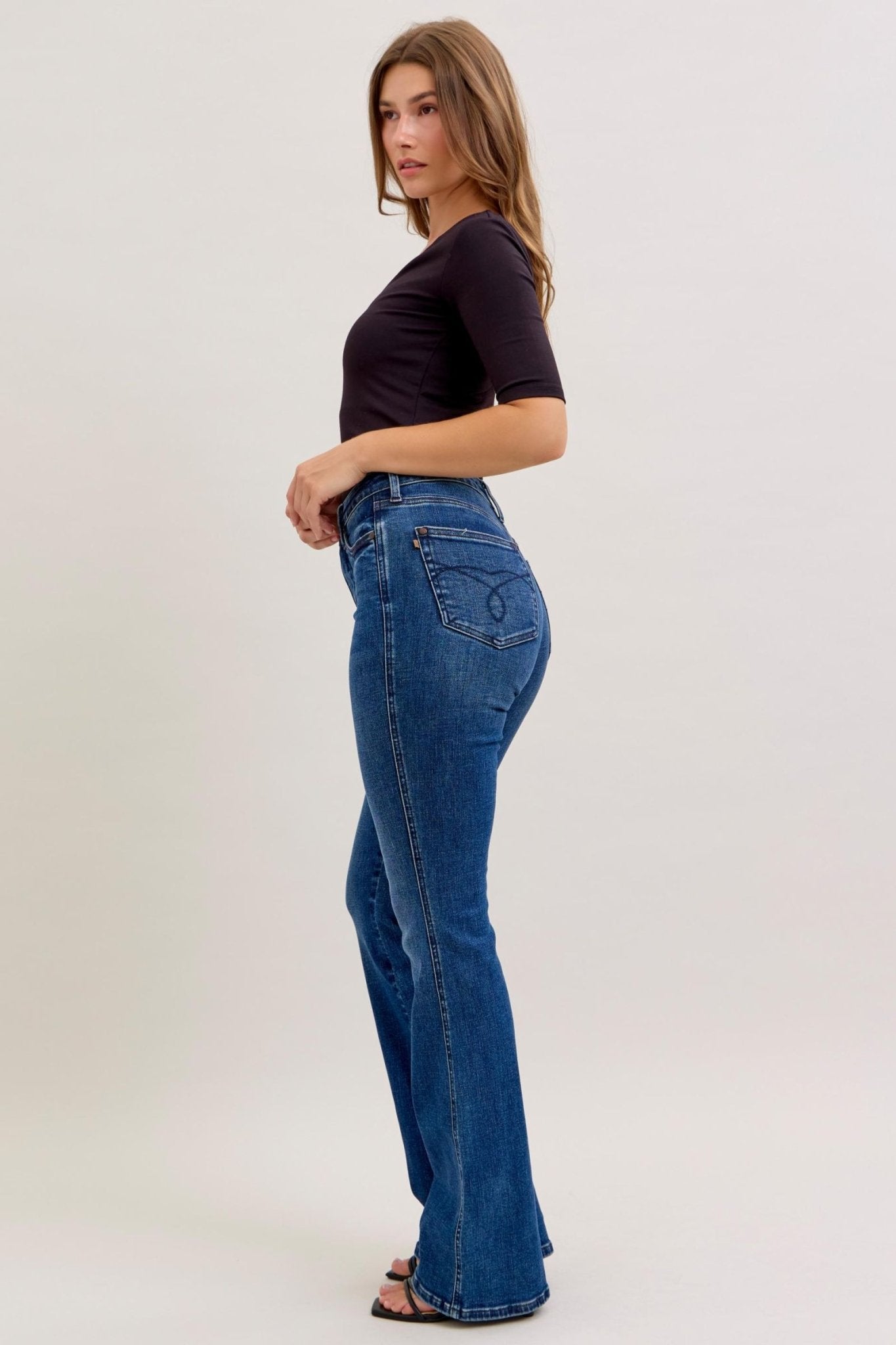 Judy Blue Flawless Fit Tummy Control High Rise Bootcut Jean - Short, Regular, Long Inseam - Lavender HillsJudy Blue88783REG-MD-SHORT-0(24)