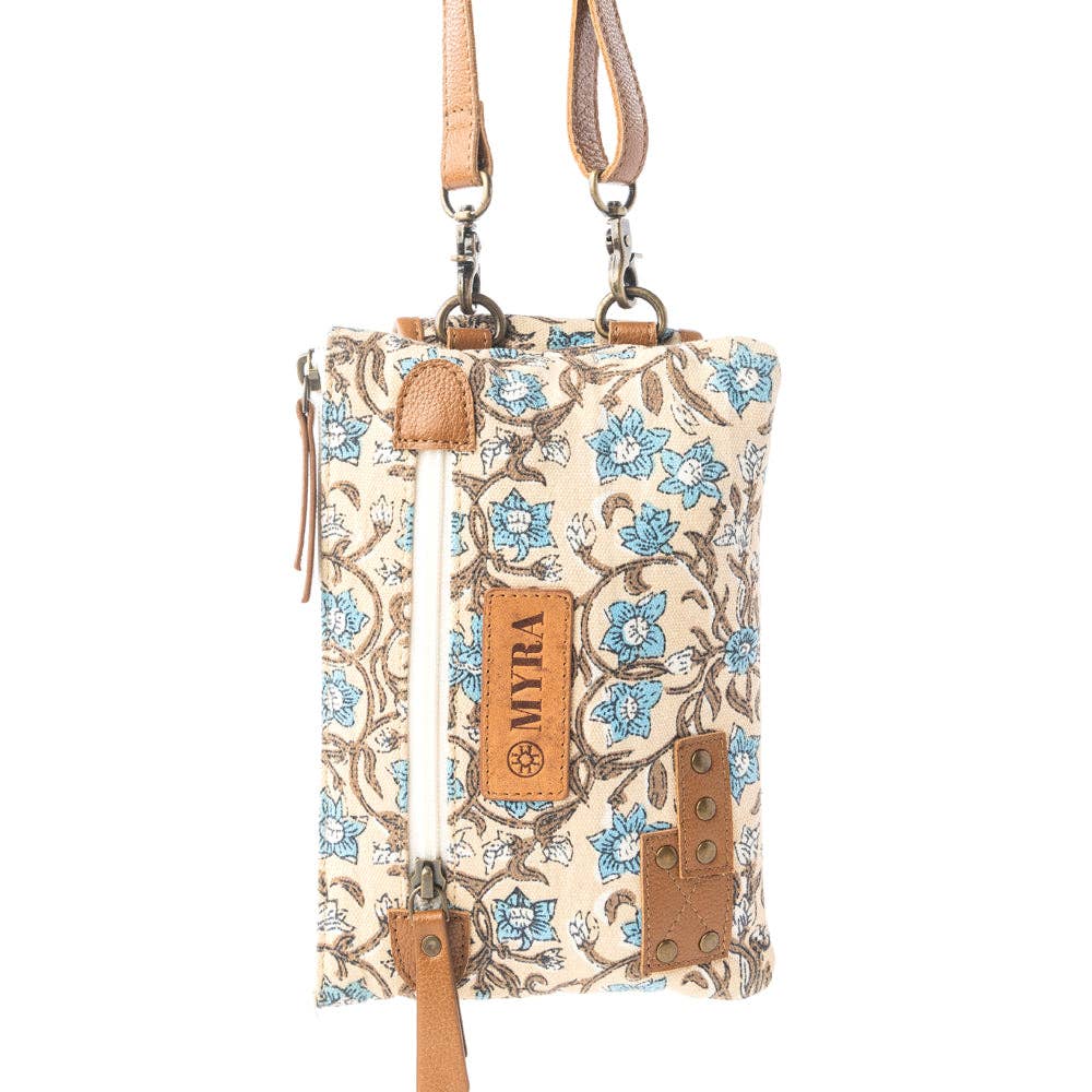 Skyvine Ridge Western Floral Crossbody Bag & Phone Purse - Blue Bloom - Lavender HillsMyra BagS-13733