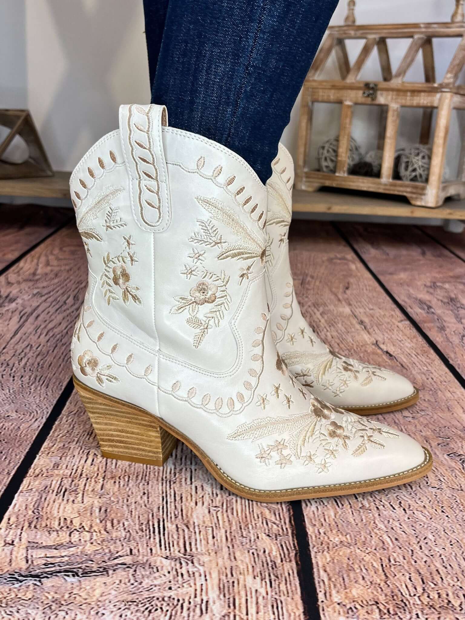 Corky's Footwear Let's Go Girls Wildflower Western Boot - Ivory - Lavender Hills BeautyCorkys Footwear80 - 0252 - IVRY - 6