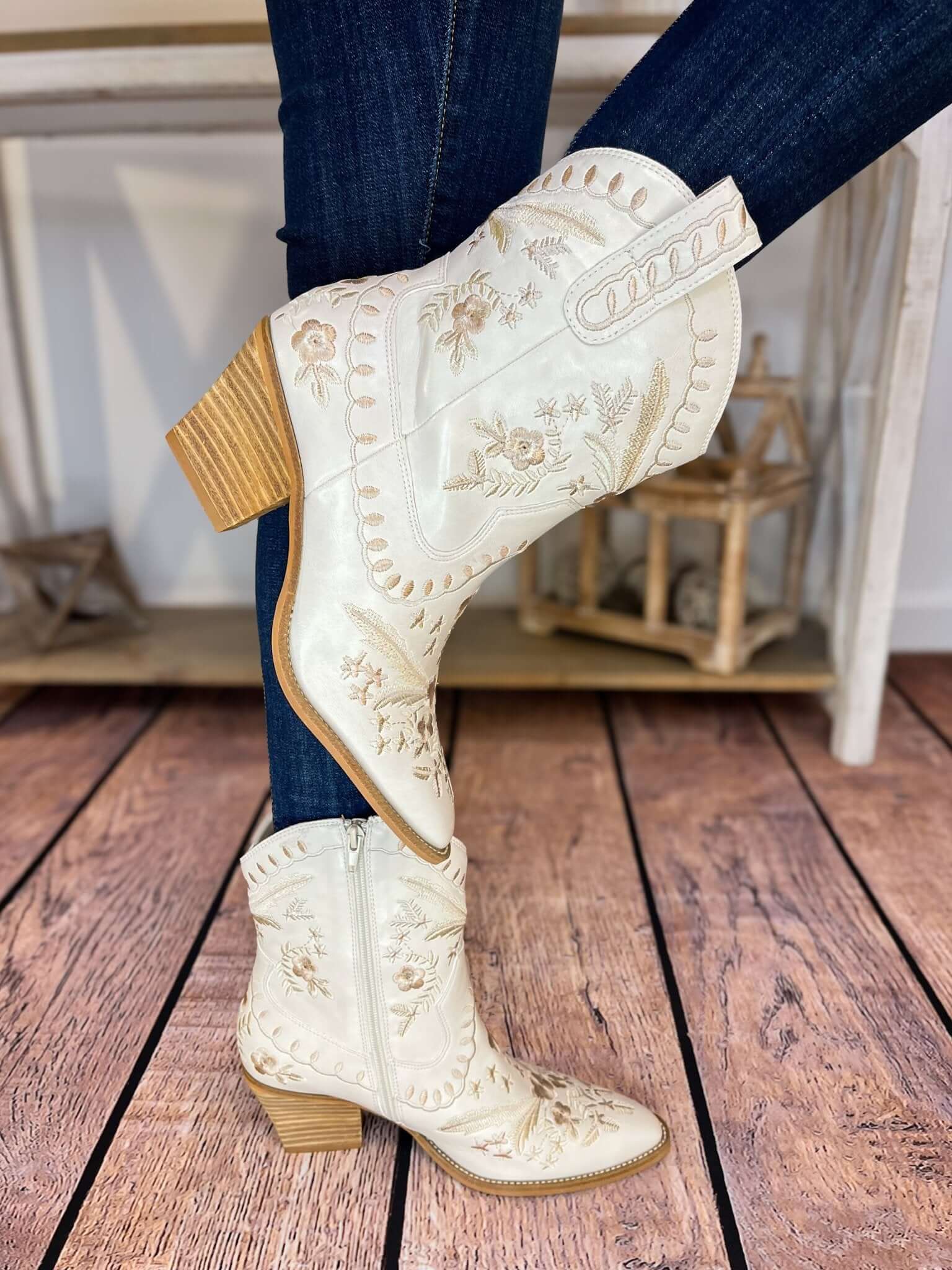Corky's Footwear Let's Go Girls Wildflower Western Boot - Ivory - Lavender Hills BeautyCorkys Footwear80 - 0252 - IVRY - 6