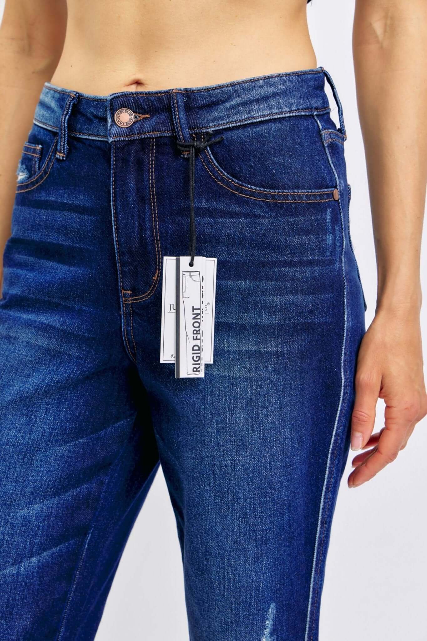 Judy Blue Rigid Magic Straight Distressed Jeans - Lavender Hills BeautyJudy Blue88819REG - 00