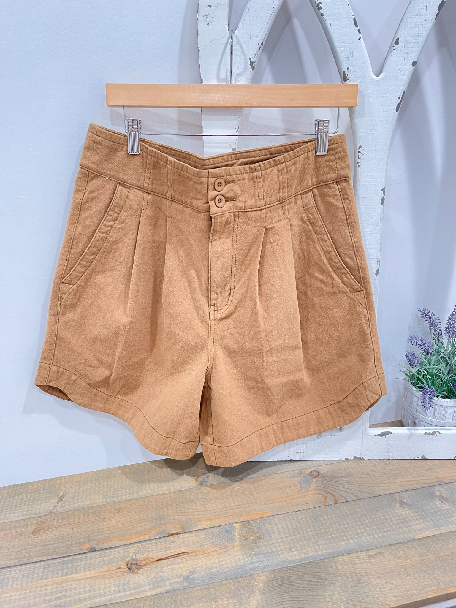 Very Soft Twill Bermuda Shorts - Lavender Hills BeautyEaselEB41157-KHK-S