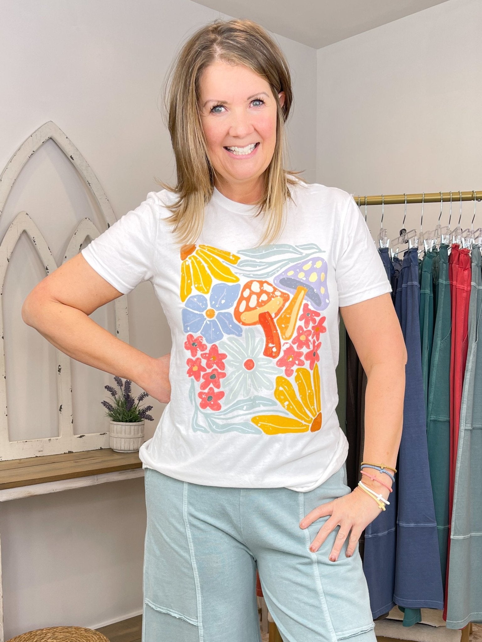 Groovy Bloom Graphic Tee - Lavender Hills BeautyLavender Hills Beauty