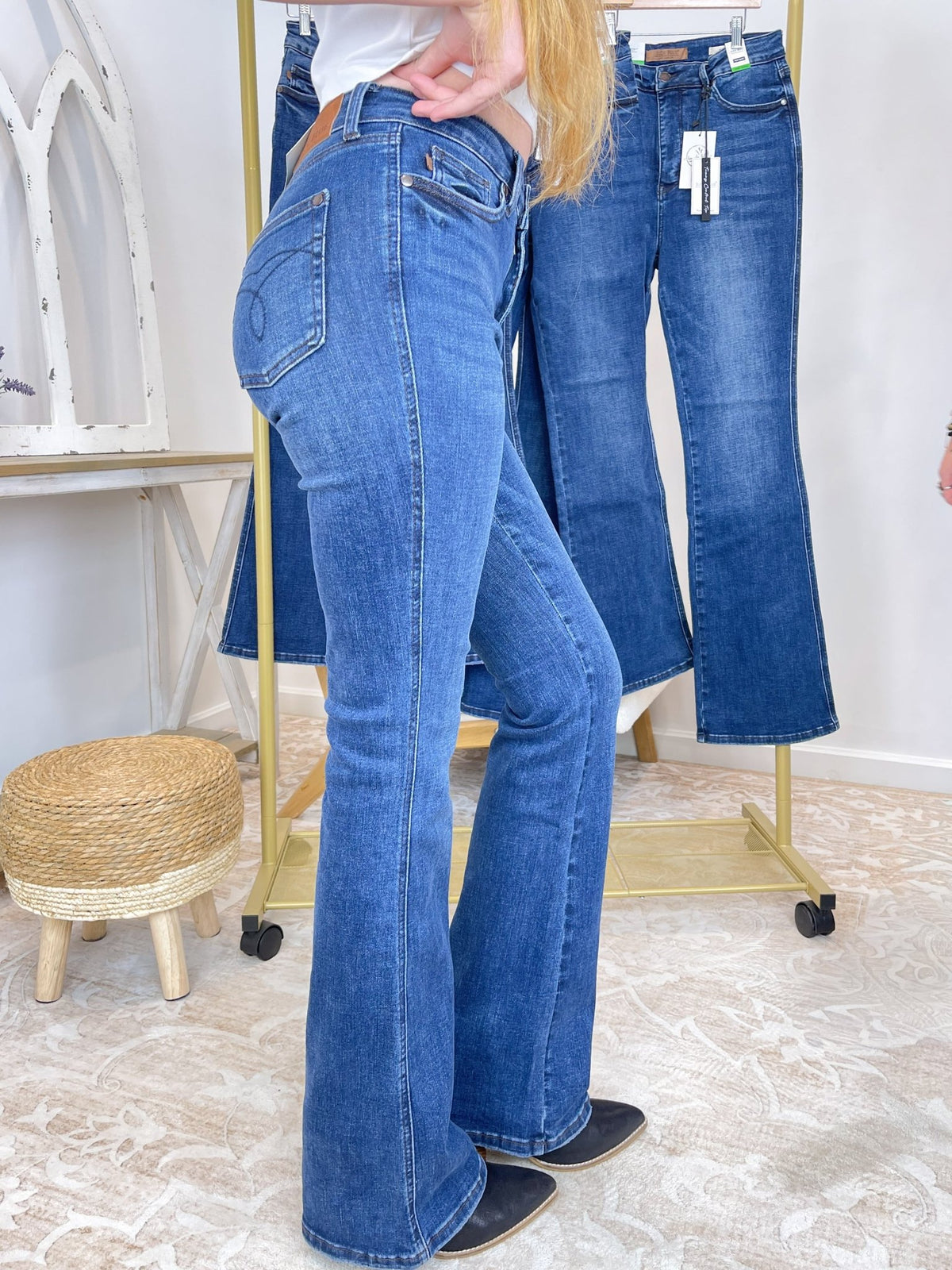 Judy Blue Flawless Fit Tummy Control High Rise Bootcut Jean - Short, Regular, Long Inseam - Lavender HillsJudy Blue881062REG-DK-SHORT-0(24)
