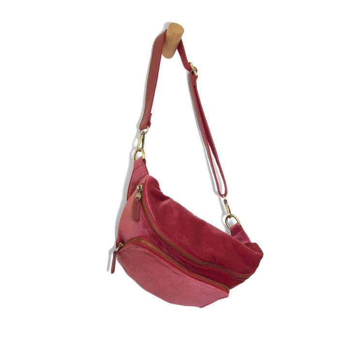 Velvet Sling Belt Bag - Lavender Hills BeautyJoy SusanL8197-05