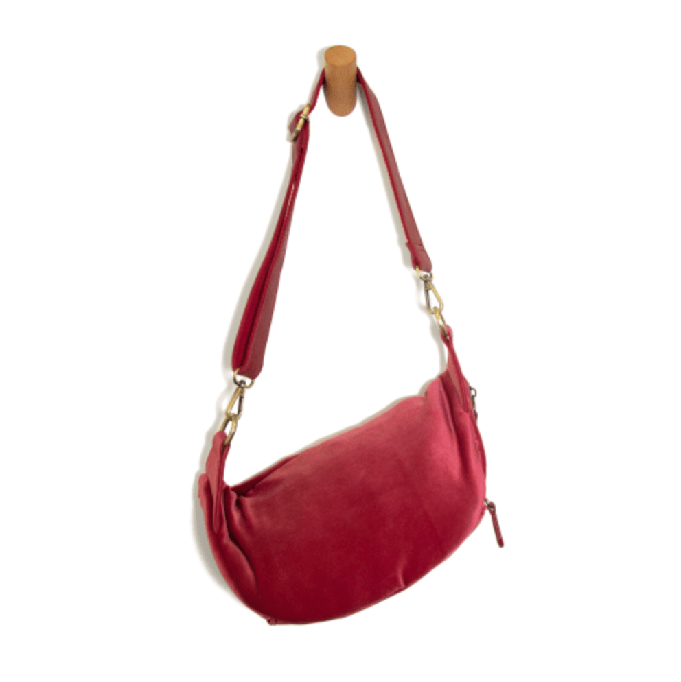 Velvet Sling Belt Bag - Lavender Hills BeautyJoy SusanL8197-99
