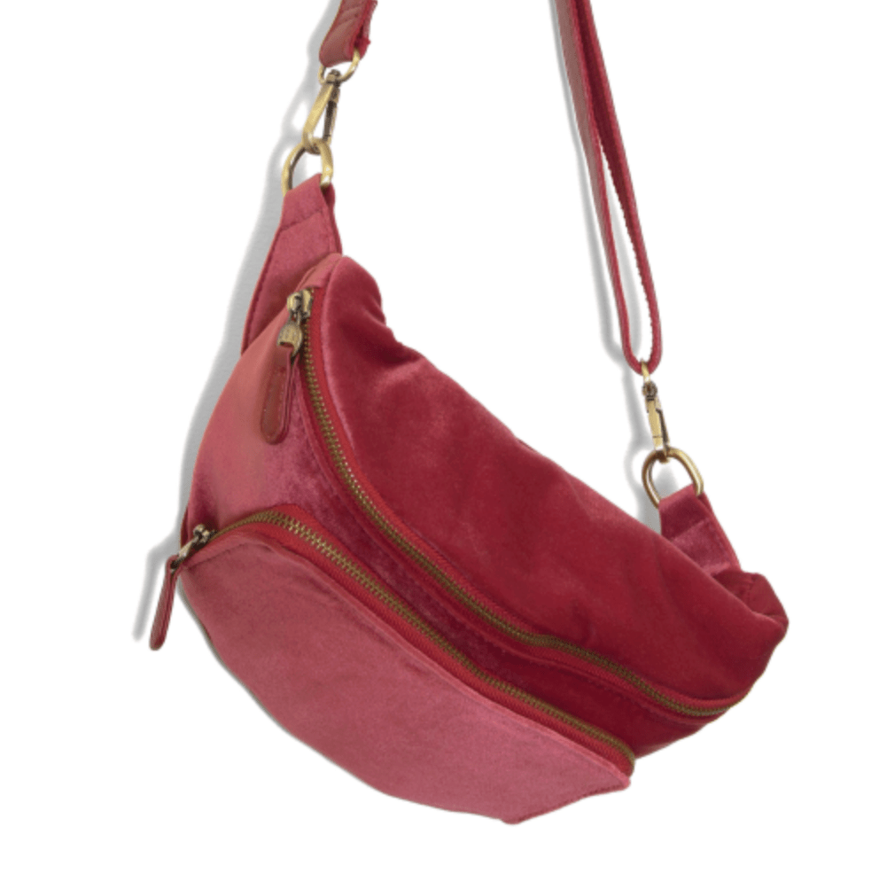 Velvet Sling Belt Bag - Lavender Hills BeautyJoy SusanL8197-99