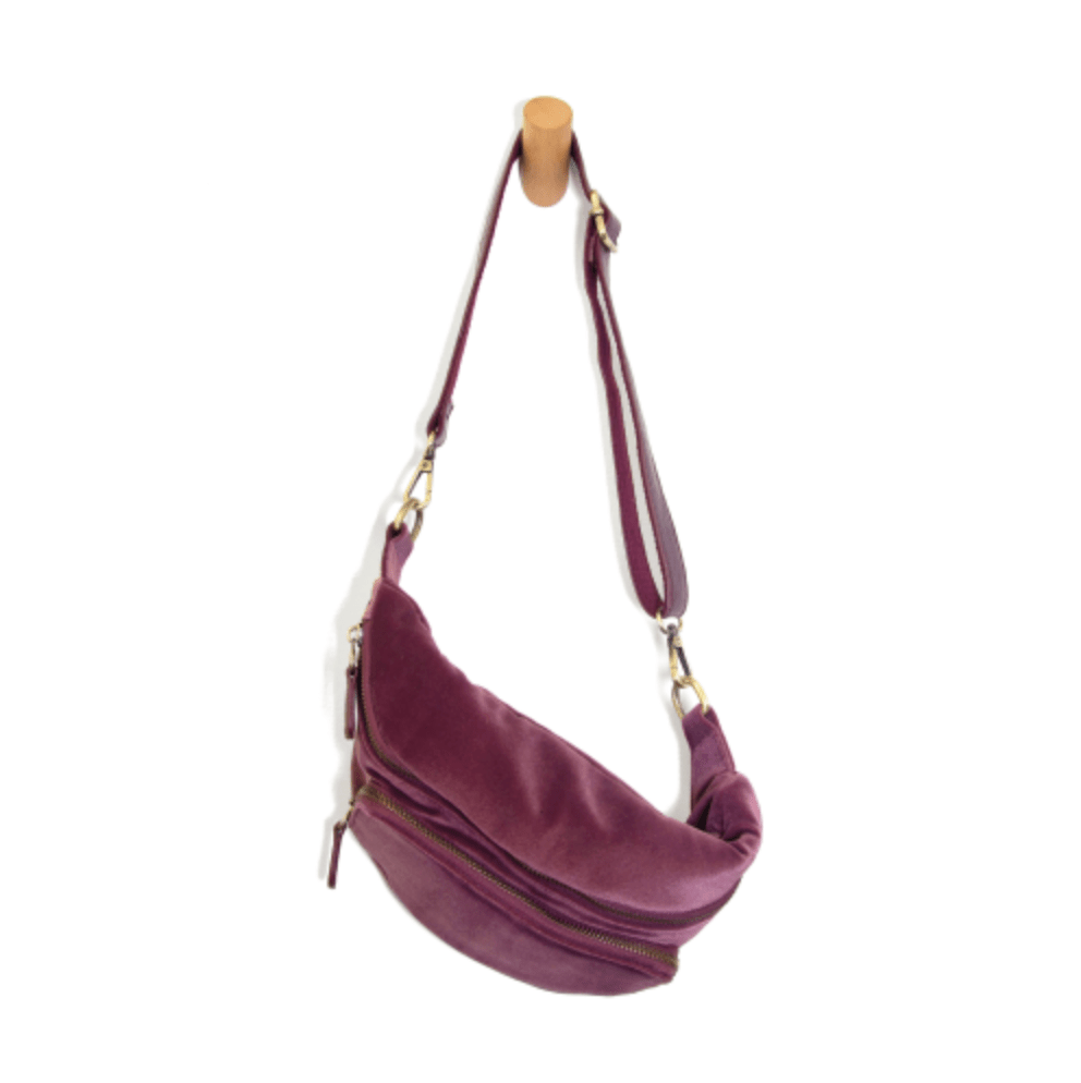 Velvet Sling Belt Bag - Lavender Hills BeautyJoy SusanL8197-00