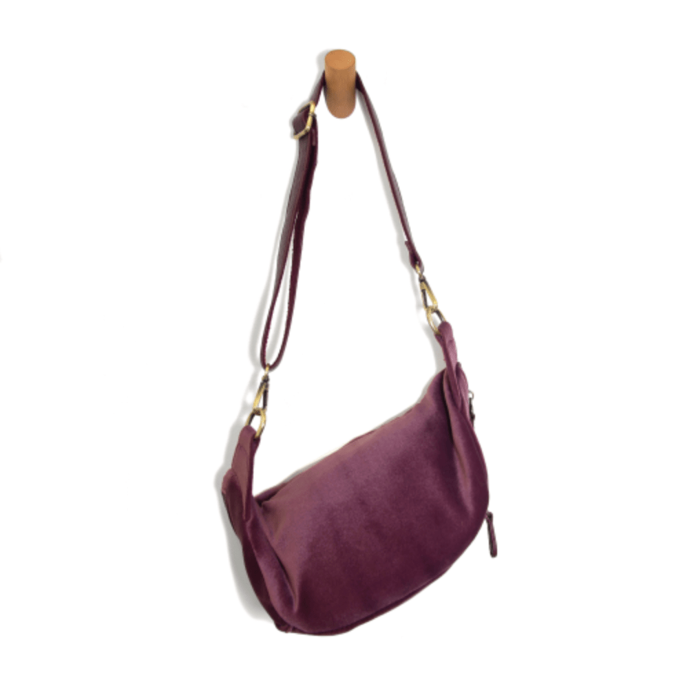 Velvet Sling Belt Bag - Lavender Hills BeautyJoy SusanL8197-99