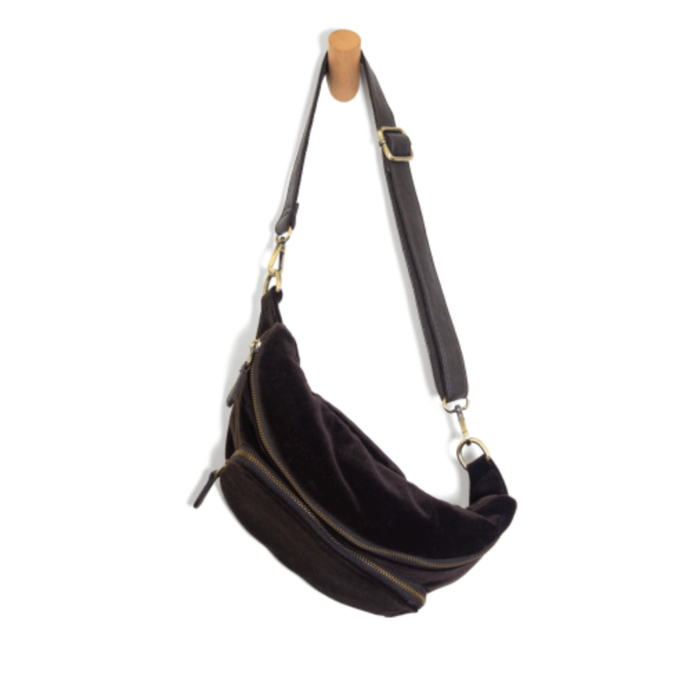 Velvet Sling Belt Bag - Lavender Hills BeautyJoy SusanL8197-99