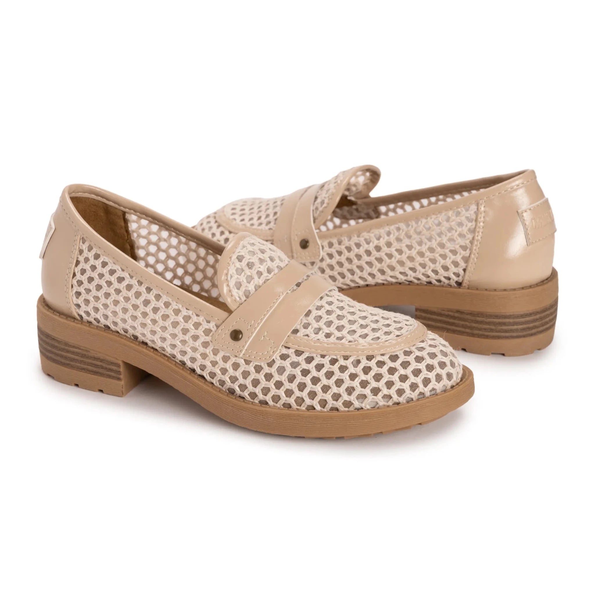 Muk Luks Women's Vania Heeled Loafer – Breathable Mesh - Cream - Lavender HillsMuk Luks1200357103-6