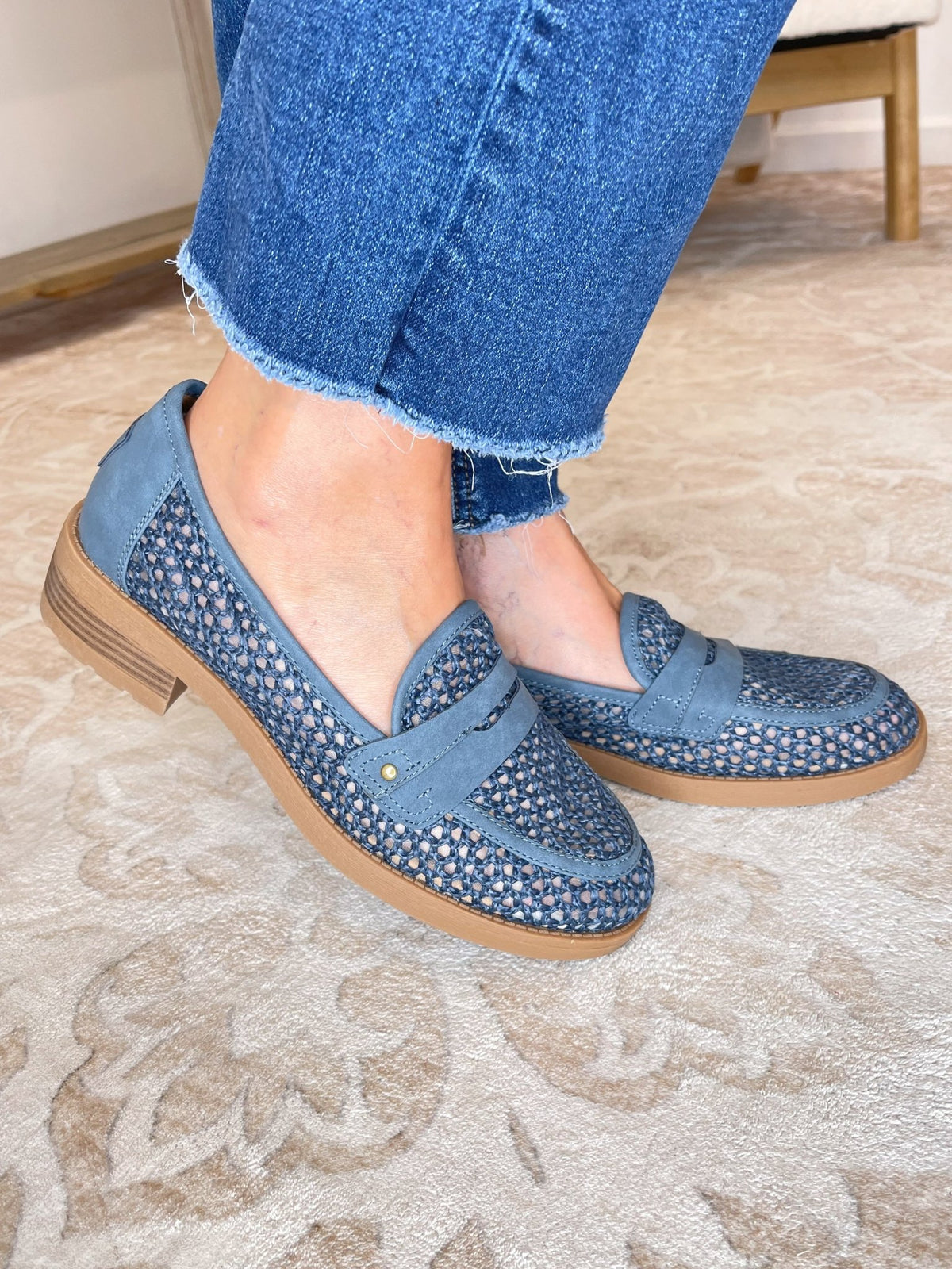 Muk Luks Women's Vania Heeled Loafer – Breathable Mesh - Dusty Blue - Lavender HillsMuk Luks1200357403-6