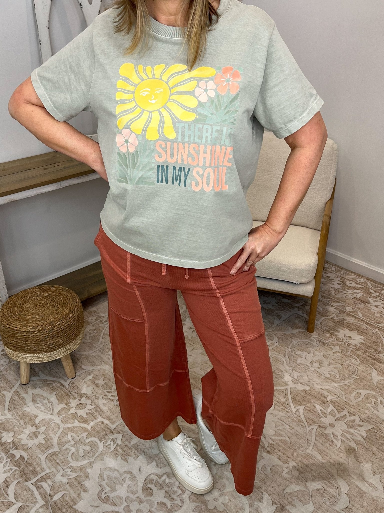 Sunshine In My Soul Vintage Boxy Graphic Tee - Lavender Hills BeautyLavender Hills Beauty