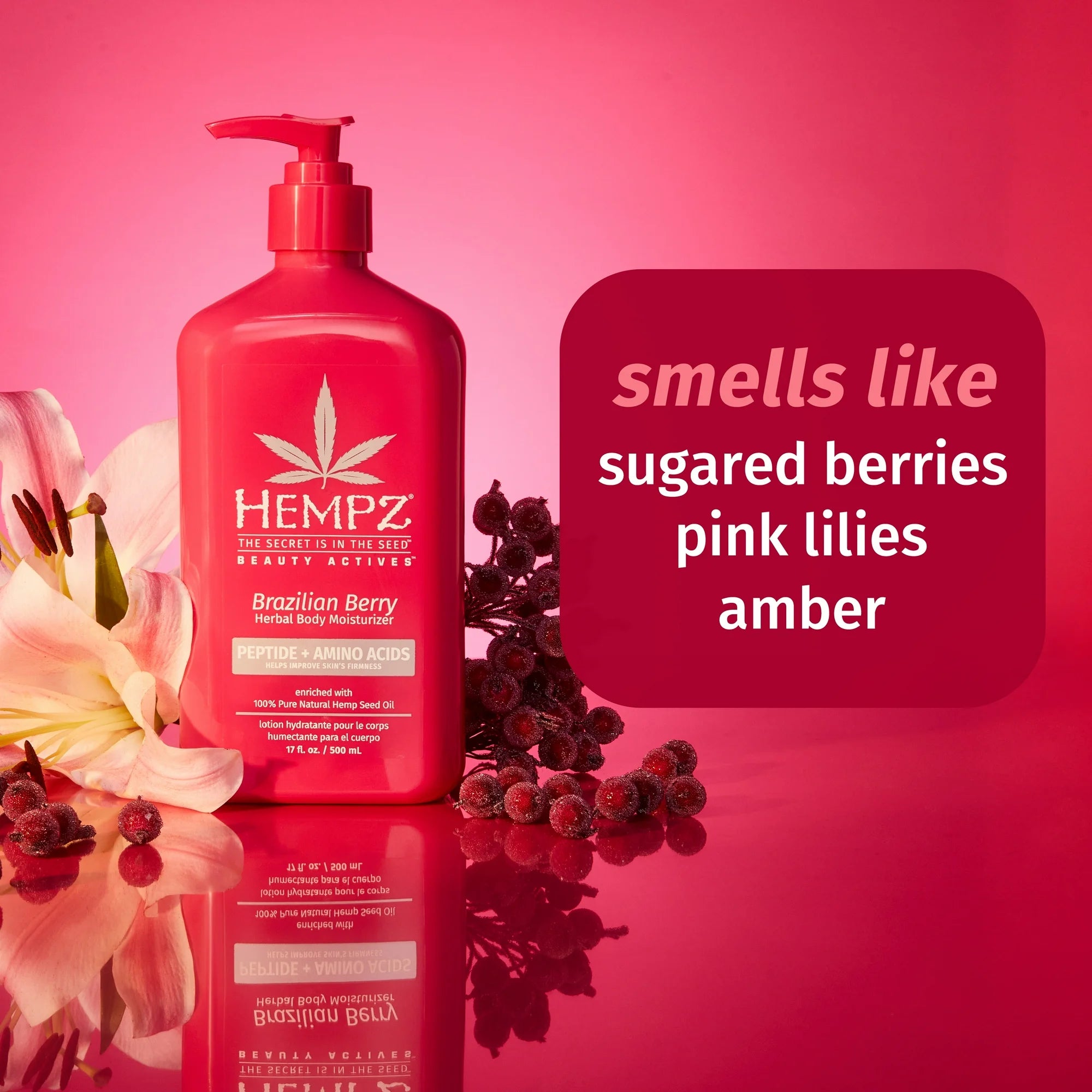 Hempz Lotion Brazilian Berry Skin Firming Herbal Body Moisturizer - Lavender Hills BeautyHempzUSA-039276