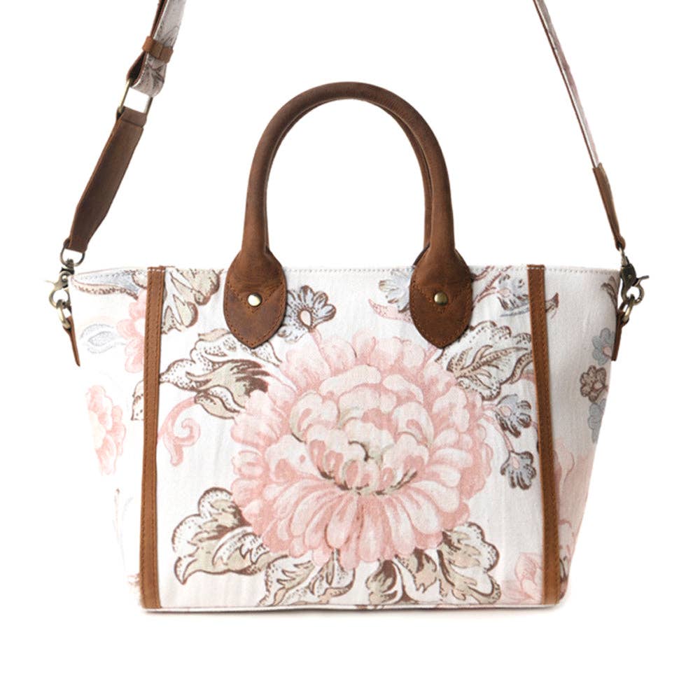 Rosy Trails Floral Western Crossbody Bag – Vintage Pink & Genuine Leather - Lavender HillsMyra BagS-13722