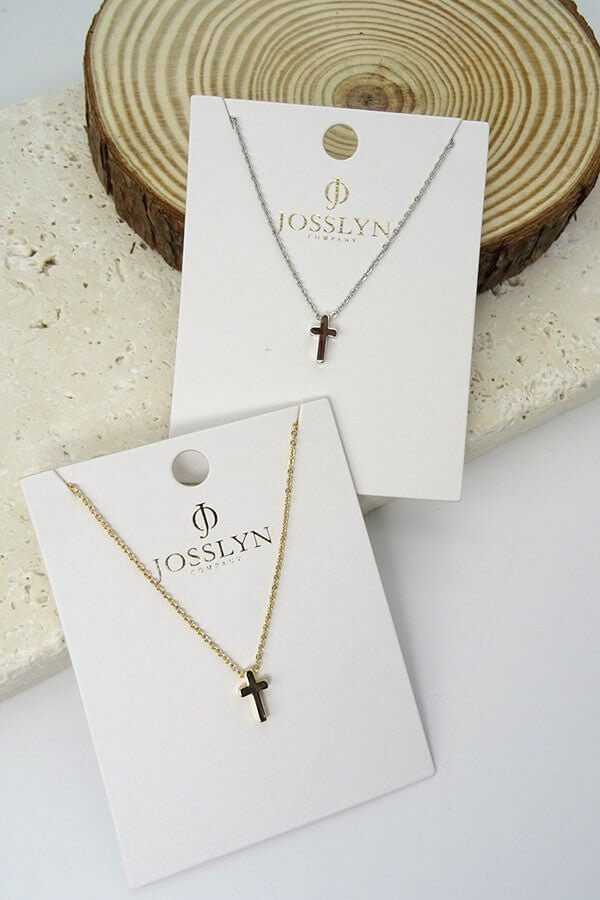 Classic Mini Cross Necklace - Lavender Hills BeautyLavender Hills Beauty47N15737-cross