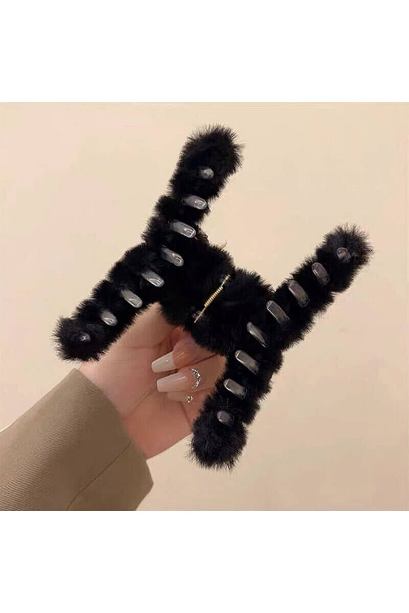 Faux Fur Hair Claw Clip - 5.25 inch - Lavender Hills BeautyLavender Hills BeautyU-345