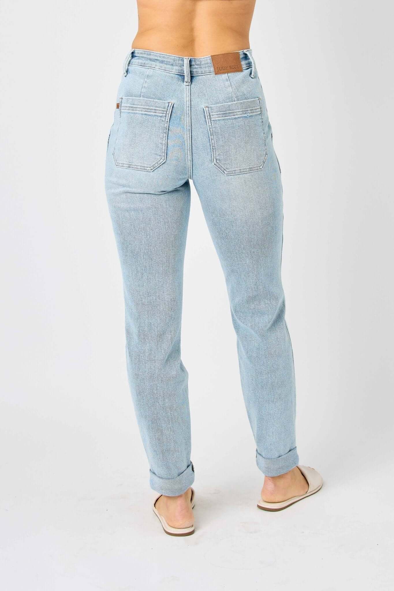 Vintage Wash Button Cuffed Joggers - Lavender Hills BeautyJudy Blue88691REG-LT-1(25)