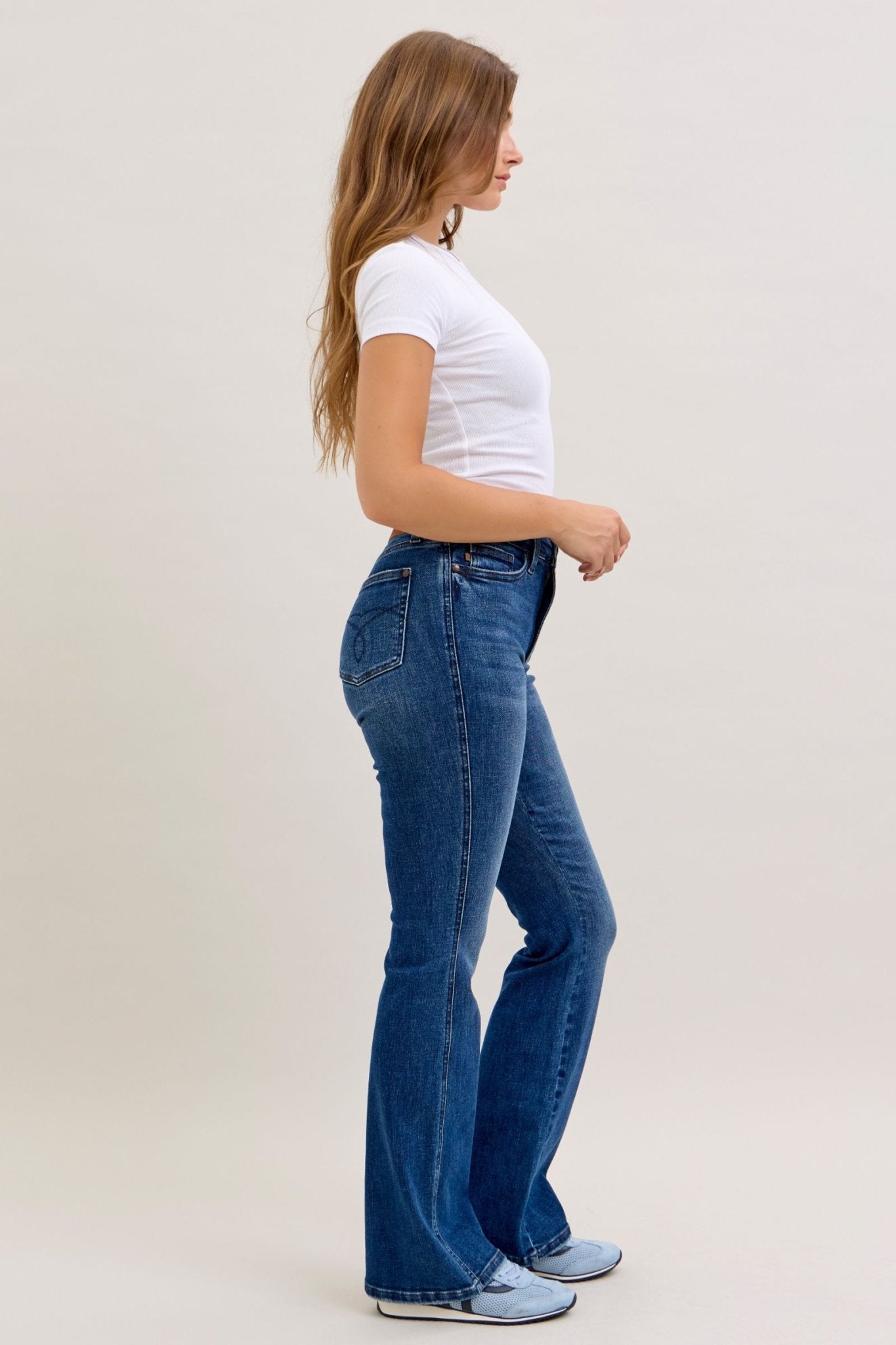 Judy Blue Flawless Fit Tummy Control High Rise Bootcut Jean - Short, Regular, Long Inseam - Lavender HillsJudy Blue88783REG-MD-SHORT-0(24)