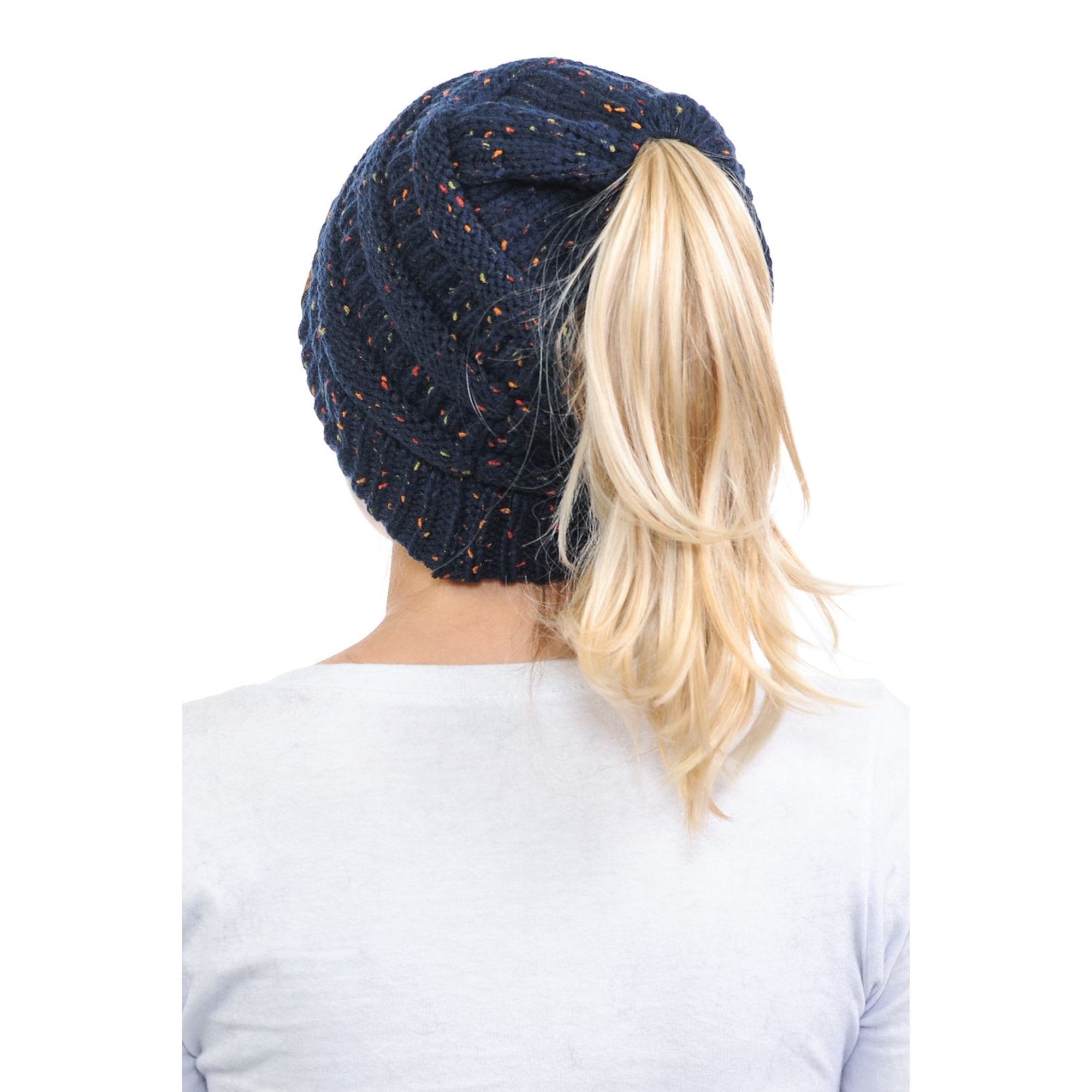 C.C Beanie Flecked Beanie Tail Hat - Lavender Hills BeautyC.C Beanie