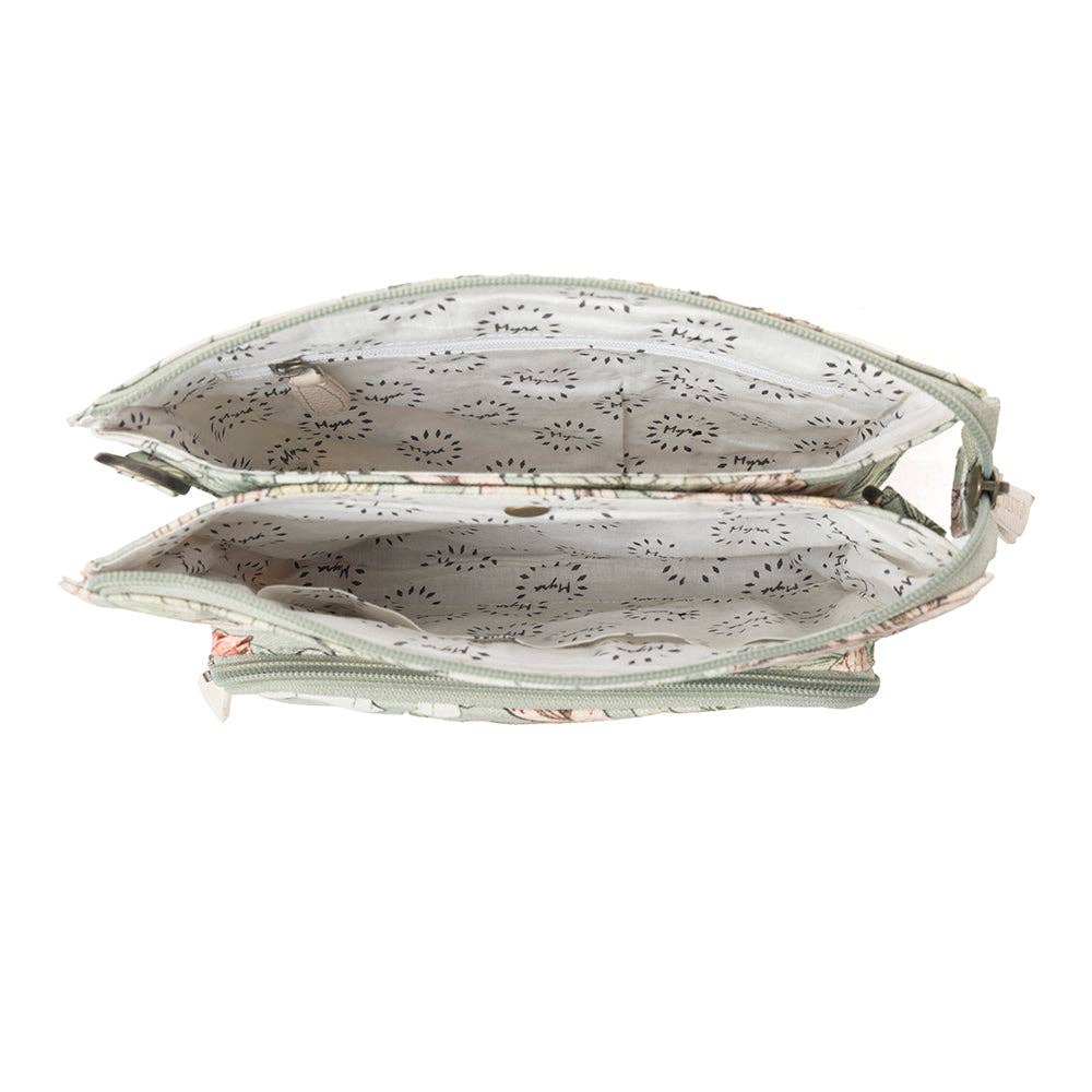 Florabelle Vintage Garden Upcycled Canvas Crossbody Bag - Lavender HillsMyra BagS-13931