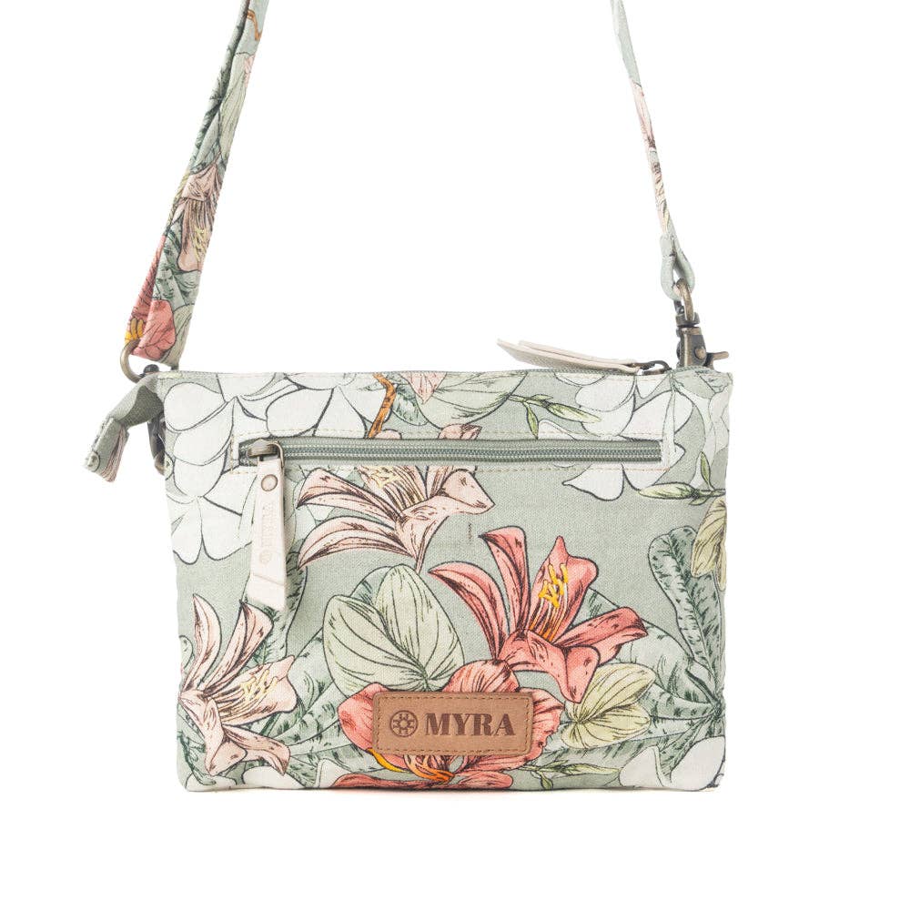 Florabelle Vintage Garden Upcycled Canvas Crossbody Bag - Lavender HillsMyra BagS-13931