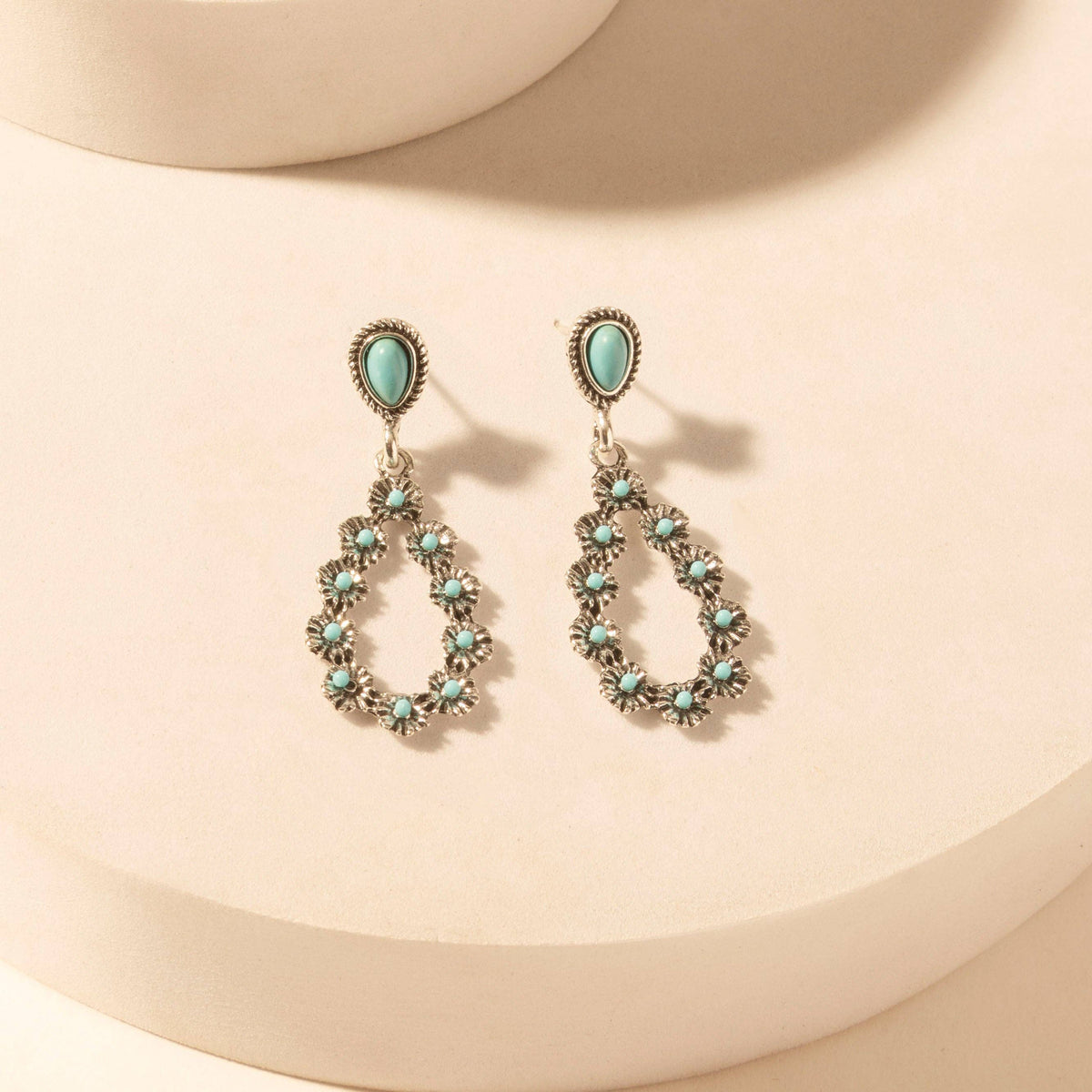 Bluebonnet Trail Turquoise Teardrop Western Earrings - Lavender HillsMyra BagS-14745