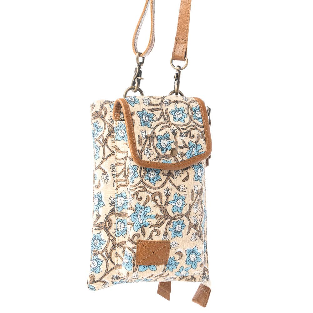 Skyvine Ridge Western Floral Crossbody Bag & Phone Purse - Blue Bloom - Lavender HillsMyra BagS-13733