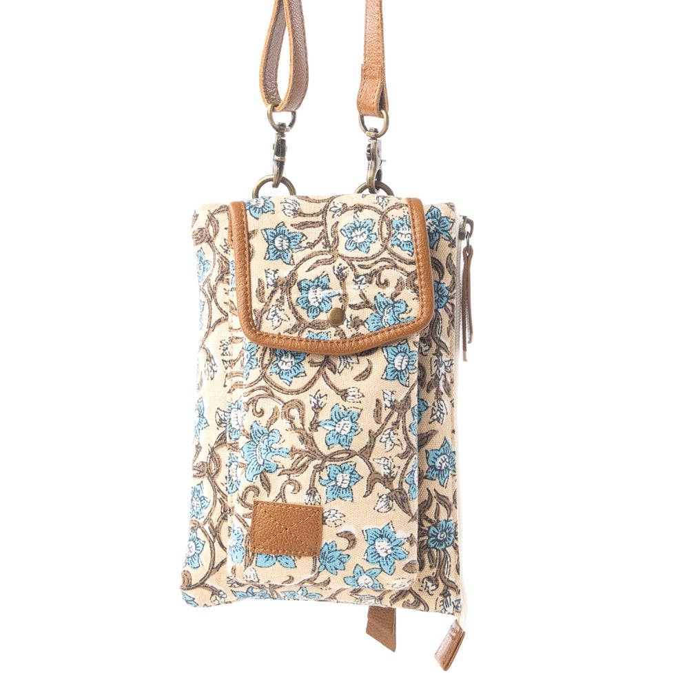 Skyvine Ridge Western Floral Crossbody Bag & Phone Purse - Blue Bloom - Lavender HillsMyra BagS-13733