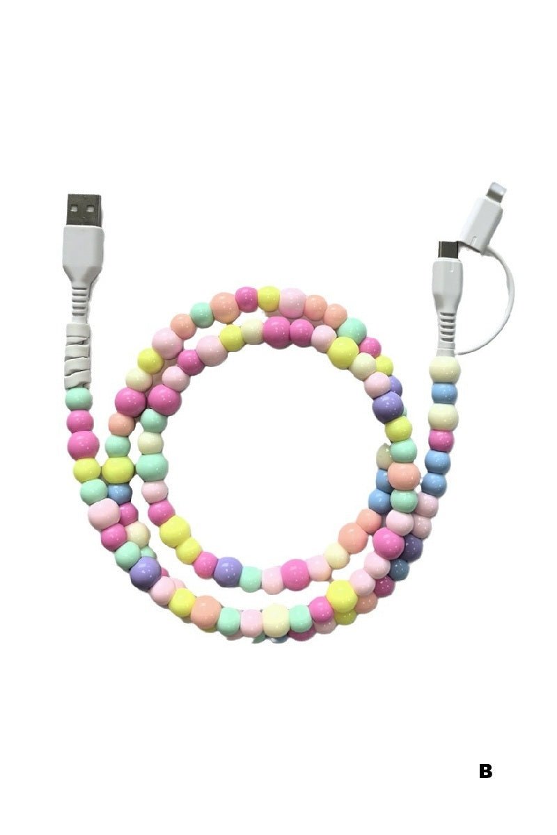 3 - in - 1 Fast Charging Cable – Universal USB - C & Lightning - Lavender Hills BeautyLavender Hills BeautyU-953B-1