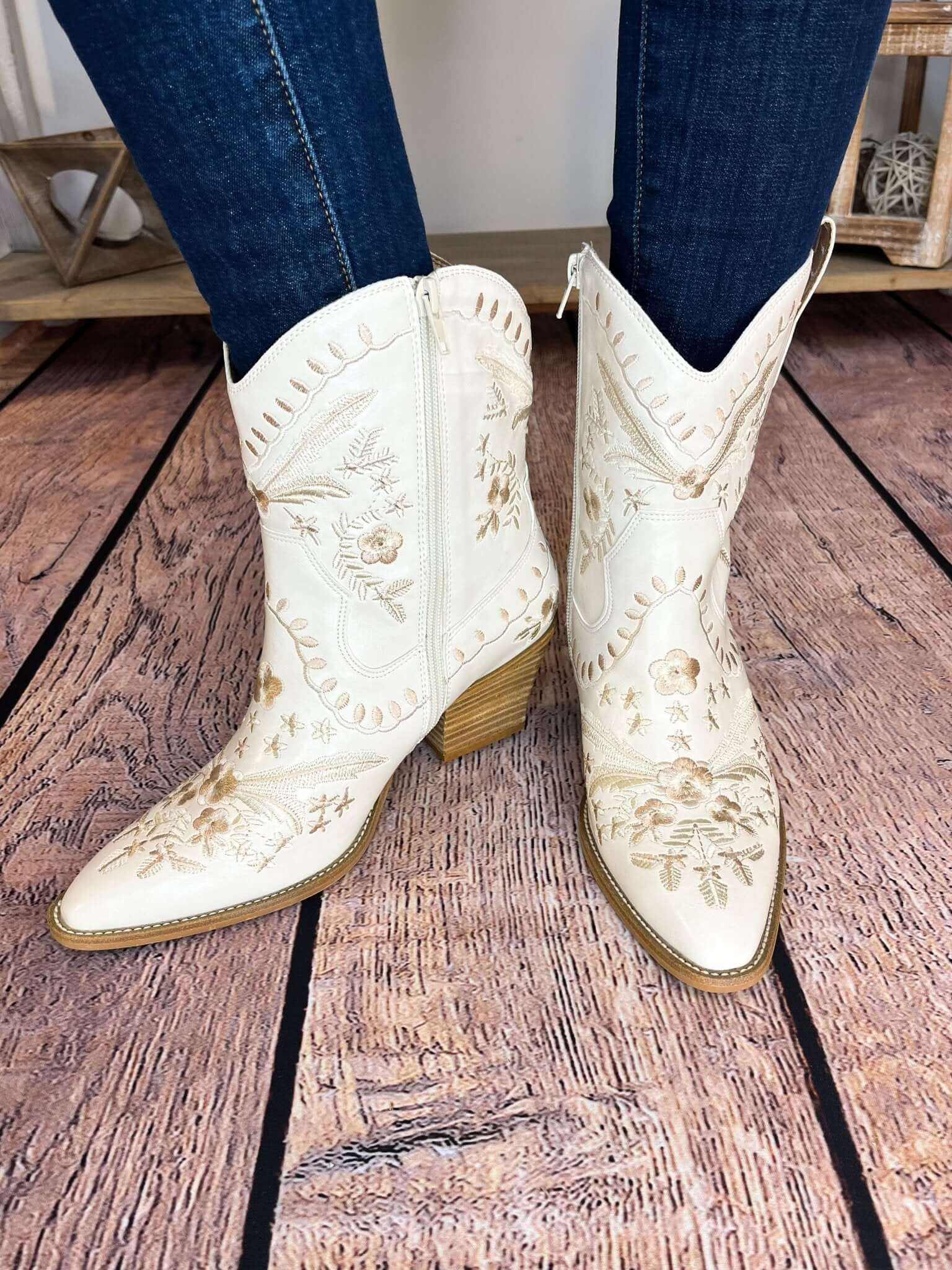 Corky's Footwear Let's Go Girls Wildflower Western Boot - Ivory - Lavender Hills BeautyCorkys Footwear80 - 0252 - IVRY - 6