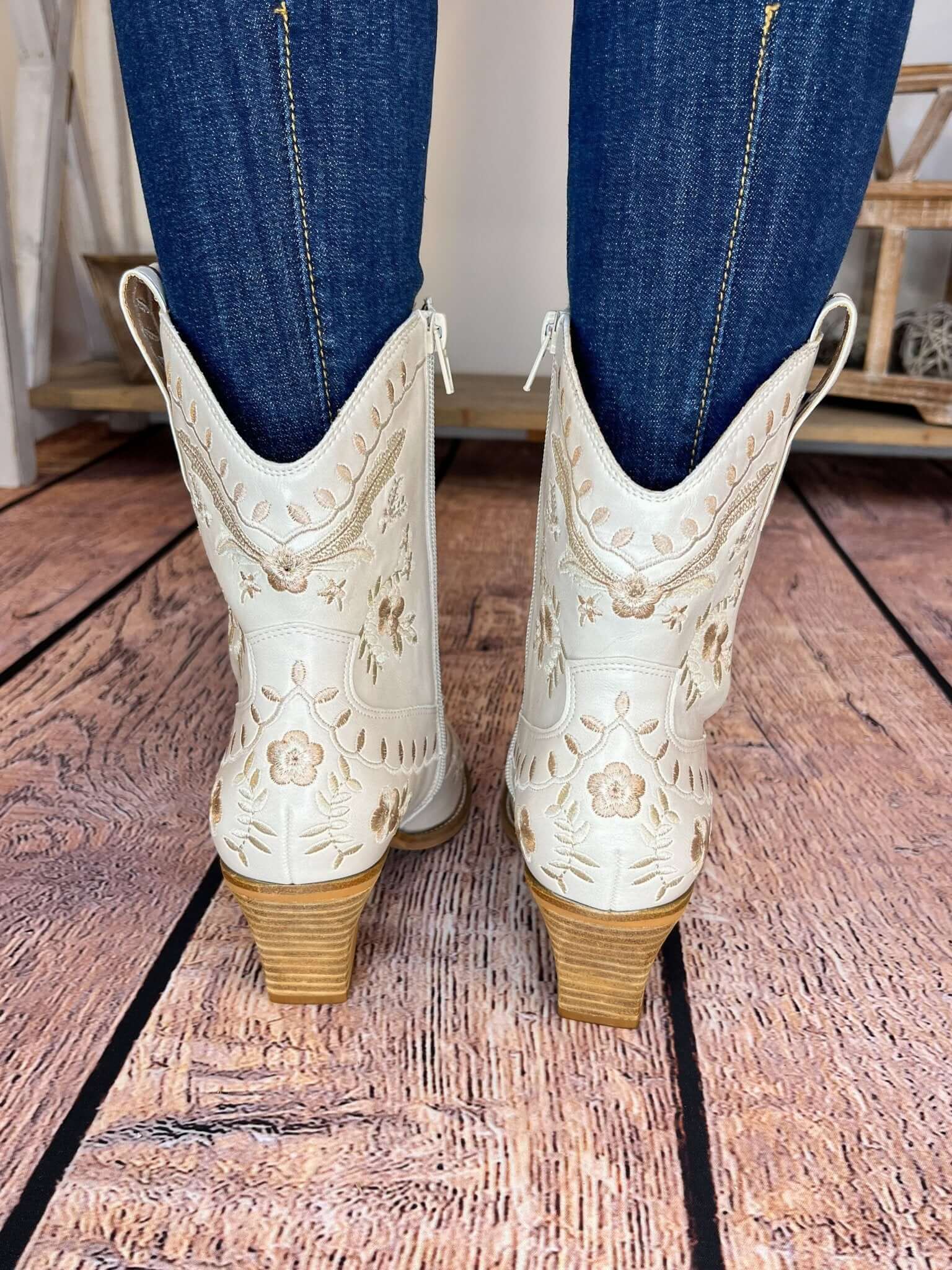 Corky's Footwear Let's Go Girls Wildflower Western Boot - Ivory - Lavender Hills BeautyCorkys Footwear80 - 0252 - IVRY - 6