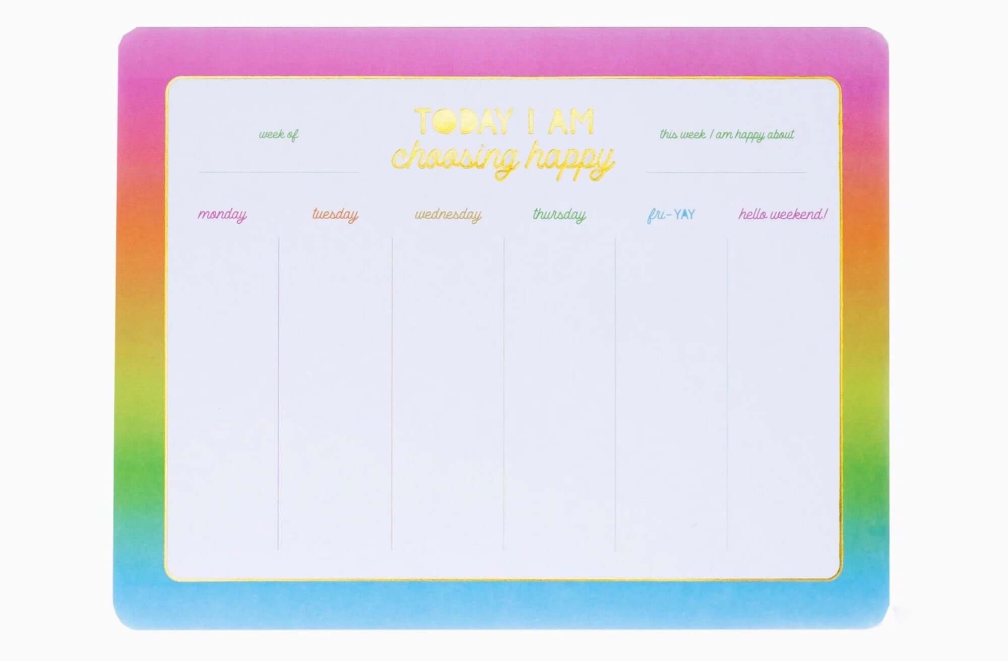 Choose Happy Weekly List Pad Planner - Lavender Hills BeautyTaylor Elliott DesignsLP-05