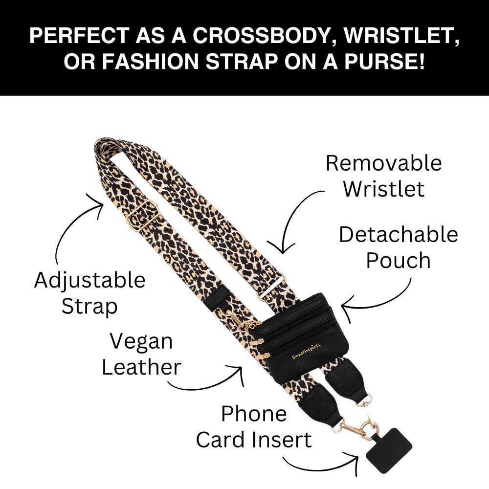 Clip & Go Strap with Zippered Classic Pouch - Leopard - Lavender Hills BeautySave The GirlsCG-1001LP