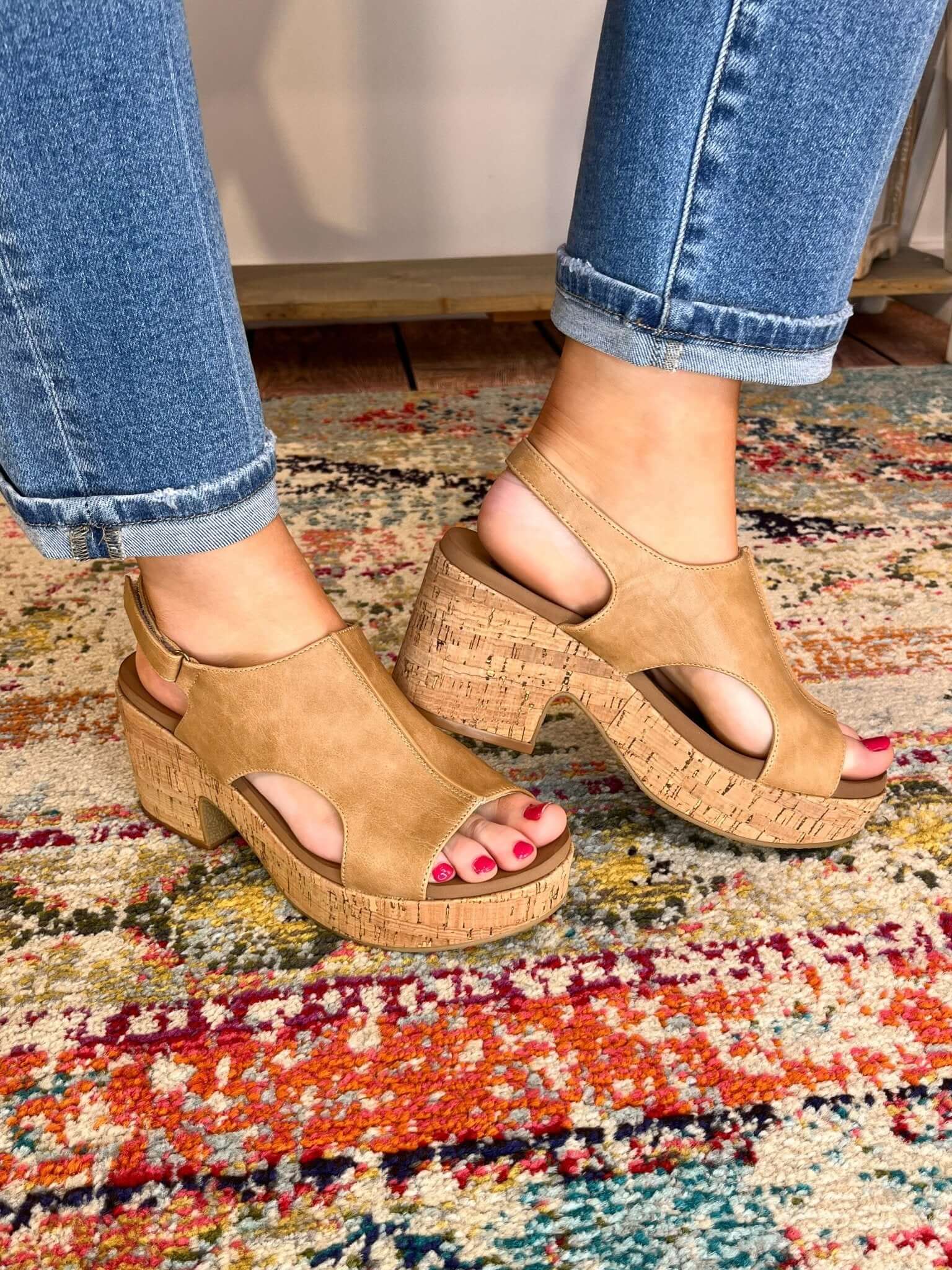 Corky's Footwear Miss Carley Sandal - Caramel - Lavender Hills BeautyCorkys Footwear41 - 0373 - CARA - 6