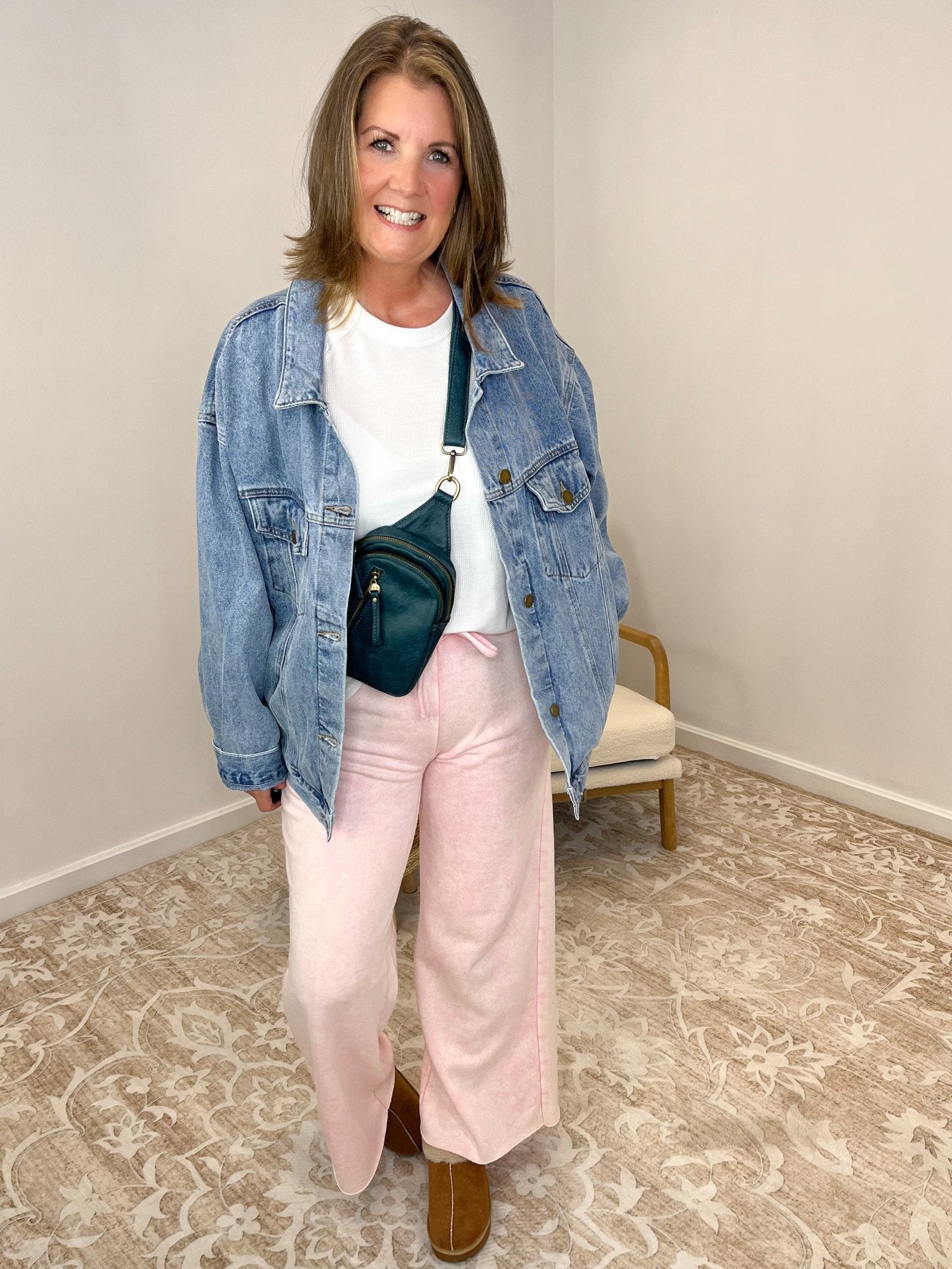 Cozy Days Fleece Lounge Pants Sweatpants - Lavender Hills BeautyZenanaOPW-4343Y-BRN-S