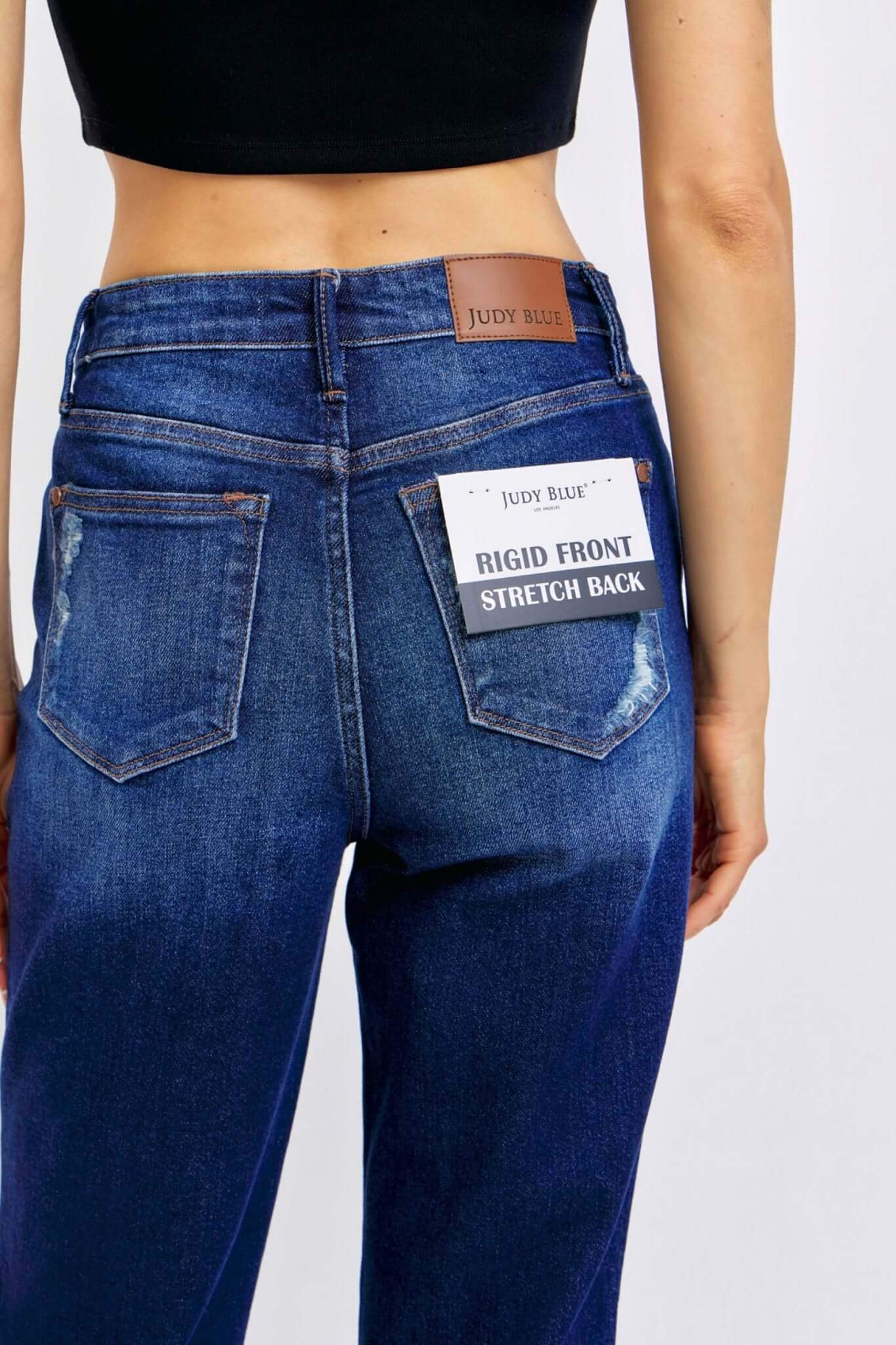 Judy Blue Rigid Magic Straight Distressed Jeans - Lavender Hills BeautyJudy Blue88819REG - 00