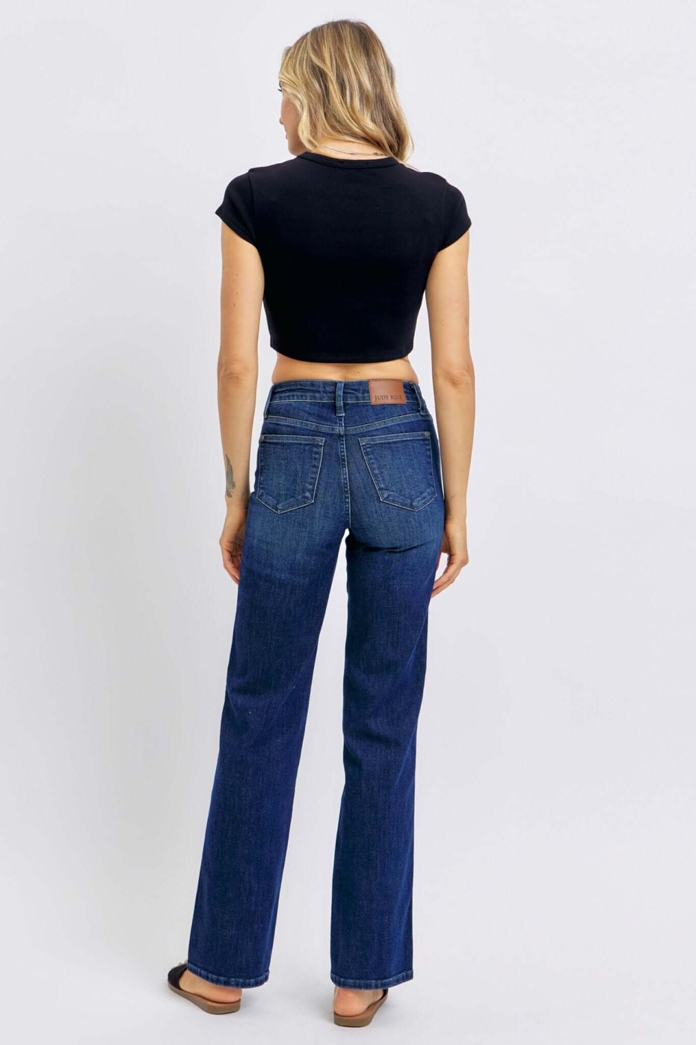 Judy Blue Janie Tummy Control Classic Straight Jeans - Lavender Hills BeautyJudy Blue88861REG - 00