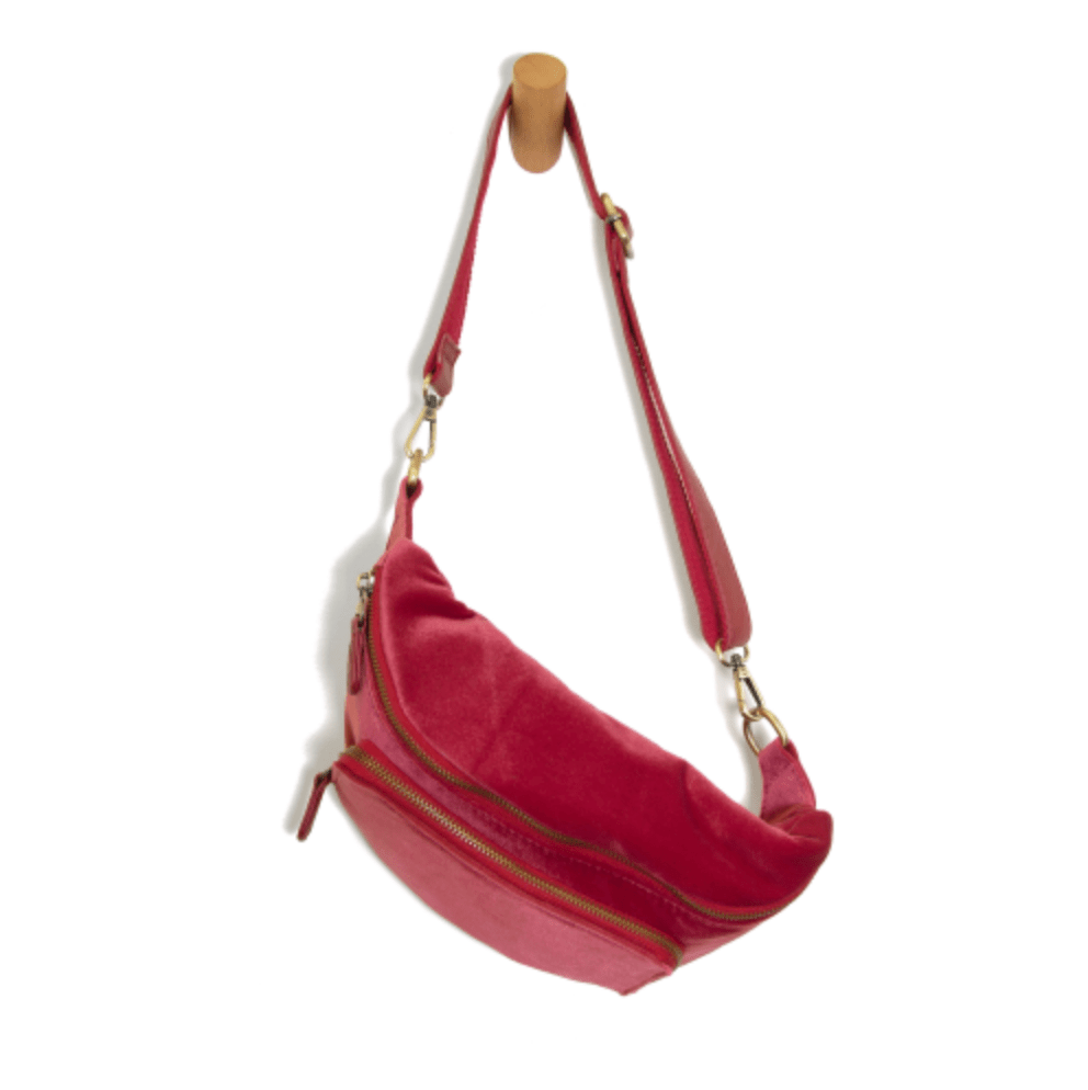 Velvet Sling Belt Bag - Lavender Hills BeautyJoy SusanL8197-00