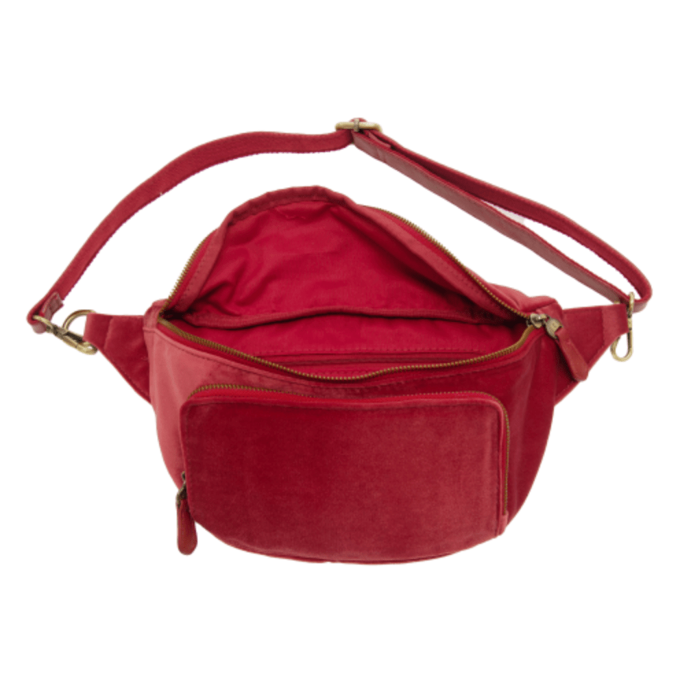Velvet Sling Belt Bag - Lavender Hills BeautyJoy SusanL8197-99