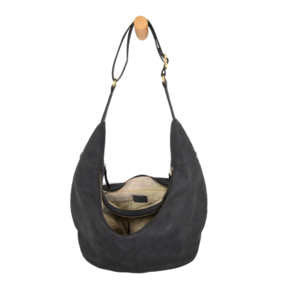 Rochelle Faux Suede Large Crescent Hobo - Lavender Hills BeautyJoy SusanL8245-83