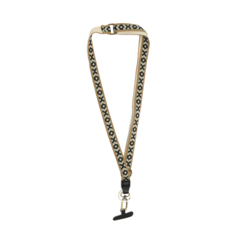 Neutral X's & O's Adjustable Lanyard - Lavender Hills BeautyJoy Susan