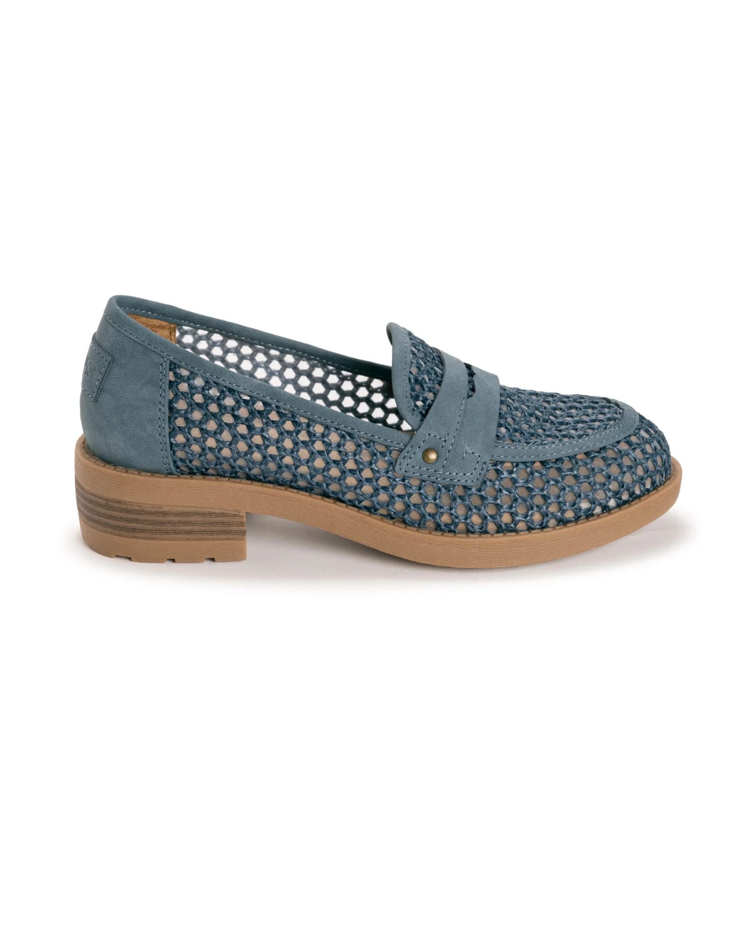 Muk Luks Women's Vania Heeled Loafer – Breathable Mesh - Dusty Blue - Lavender HillsMuk Luks1200357403-6
