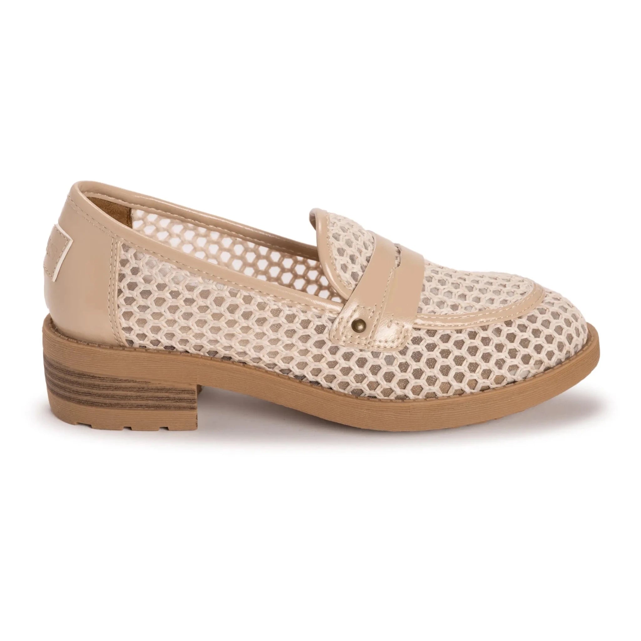 Muk Luks Women's Vania Heeled Loafer – Breathable Mesh - Cream - Lavender HillsMuk Luks1200357103-6