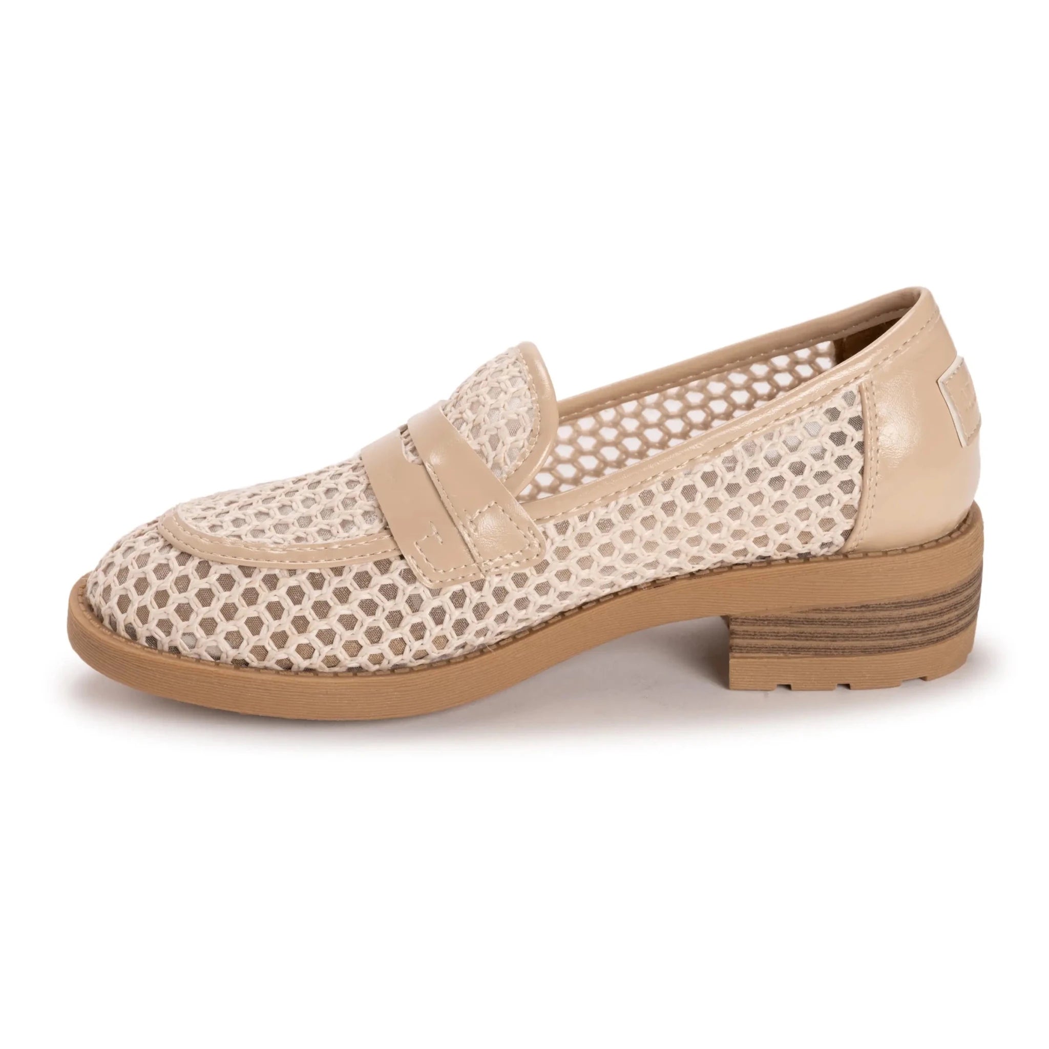 Muk Luks Women's Vania Heeled Loafer – Breathable Mesh - Cream - Lavender HillsMuk Luks1200357103-6
