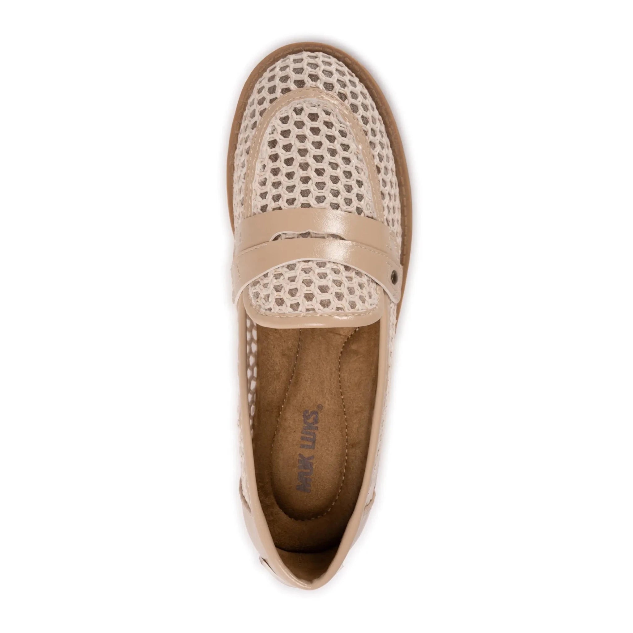 Muk Luks Women's Vania Heeled Loafer – Breathable Mesh - Cream - Lavender HillsMuk Luks1200357103-6