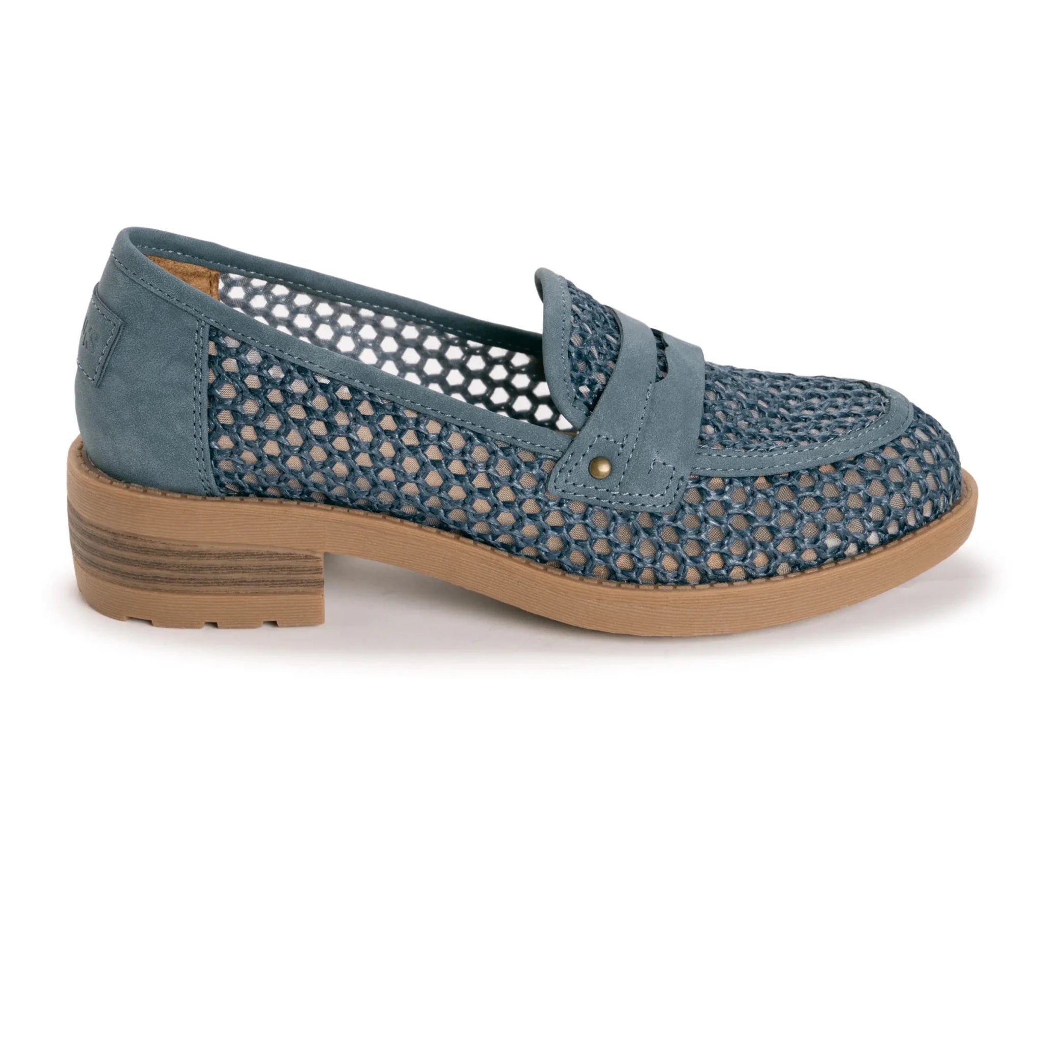 Muk Luks Women's Vania Heeled Loafer – Breathable Mesh - Dusty Blue - Lavender HillsMuk Luks1200357403-6