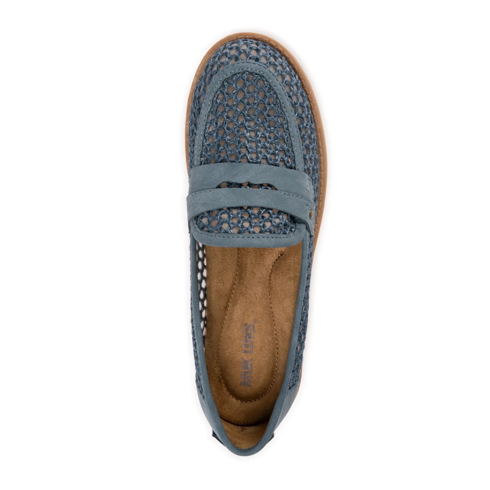 Muk Luks Women's Vania Heeled Loafer – Breathable Mesh - Dusty Blue - Lavender HillsMuk Luks1200357403-6