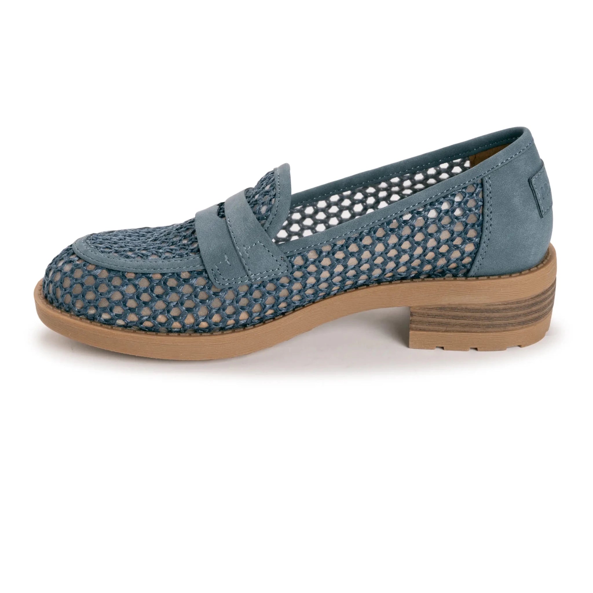 Muk Luks Women's Vania Heeled Loafer – Breathable Mesh - Dusty Blue - Lavender HillsMuk Luks1200357403-6