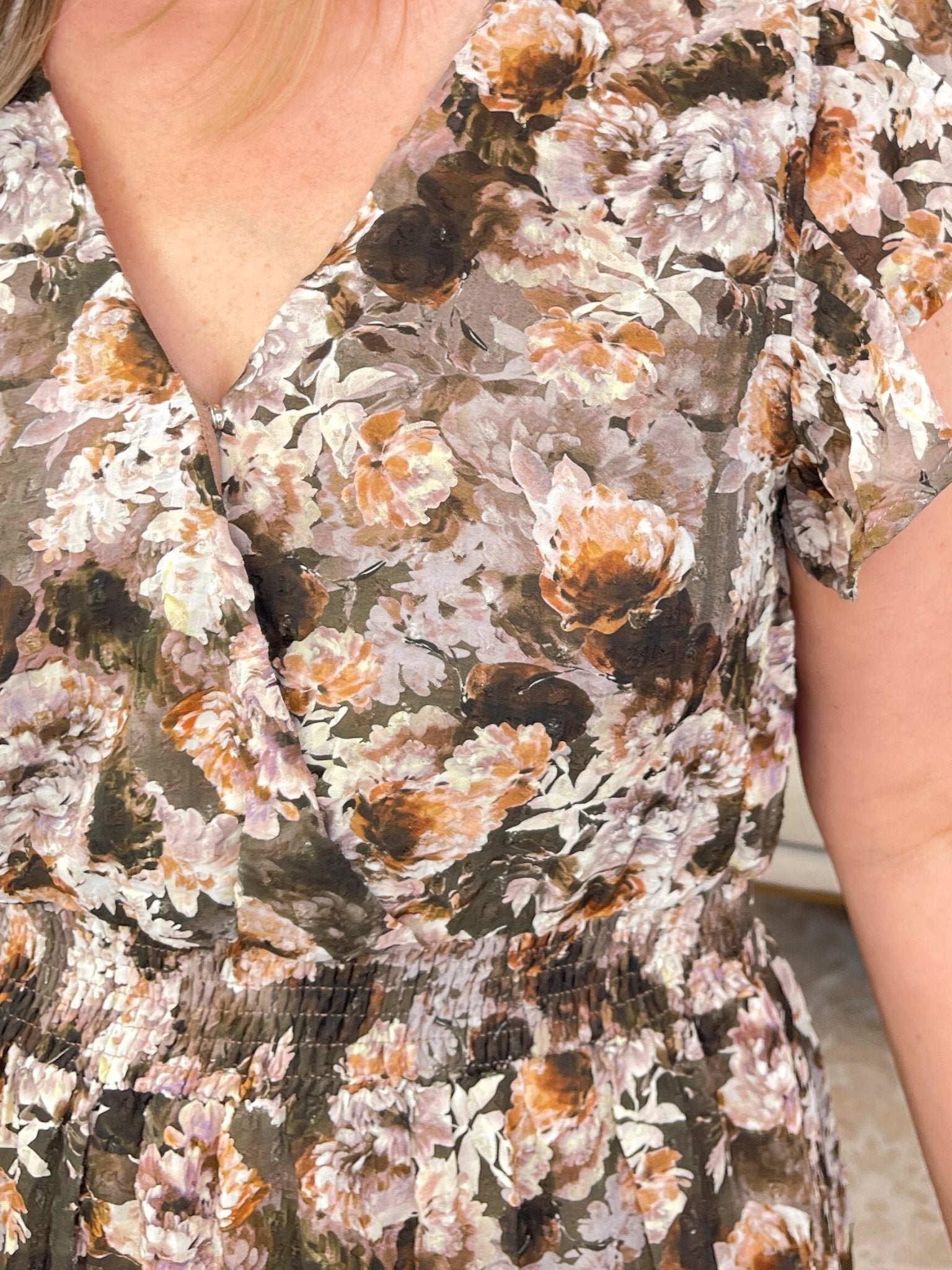 Sedona Floral Bloom Smocked Mini Dress - Lavender Hills BeautyEntro
